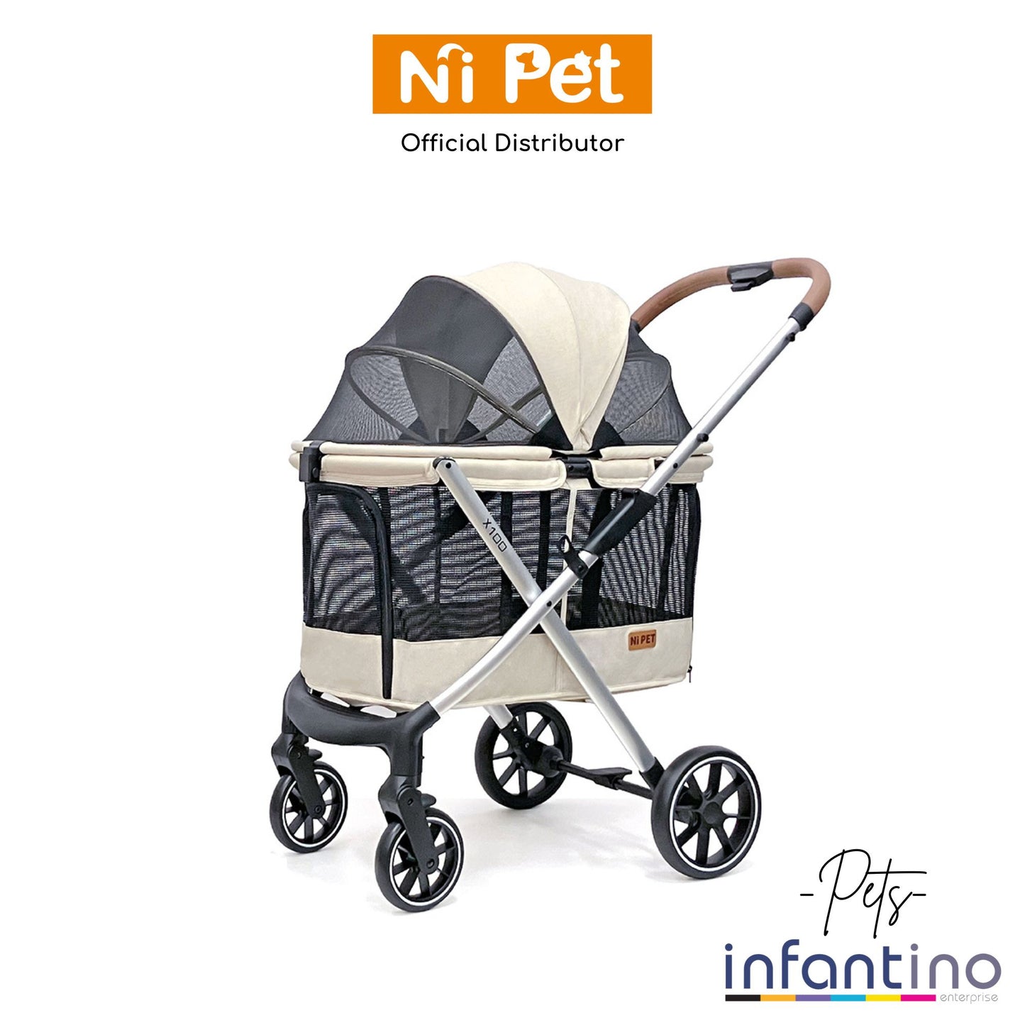 Ni Pet X100 Jumbo Quickfold Pet Stroller