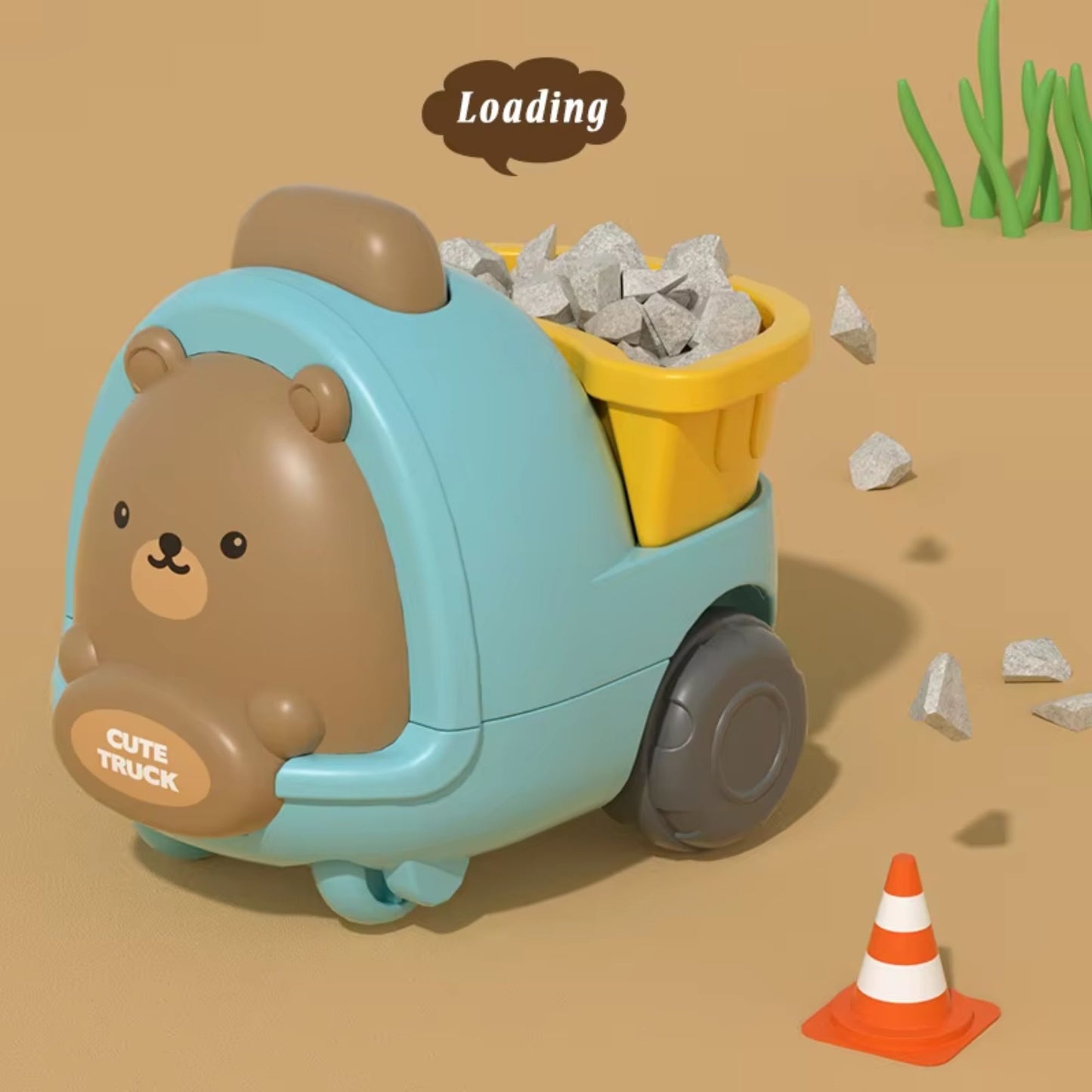 Maya & Friends Cute Animal Toy Construction Vehicles (4pcs)