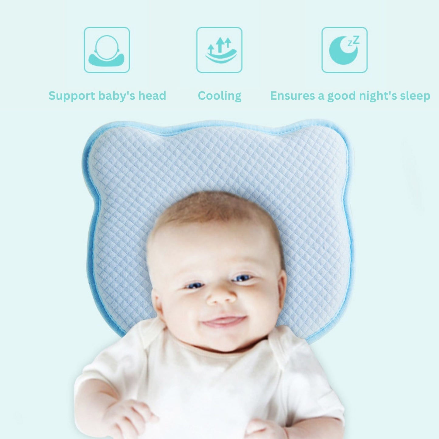 Maya & Friends Memory Foam Head Shaping Baby Pillow