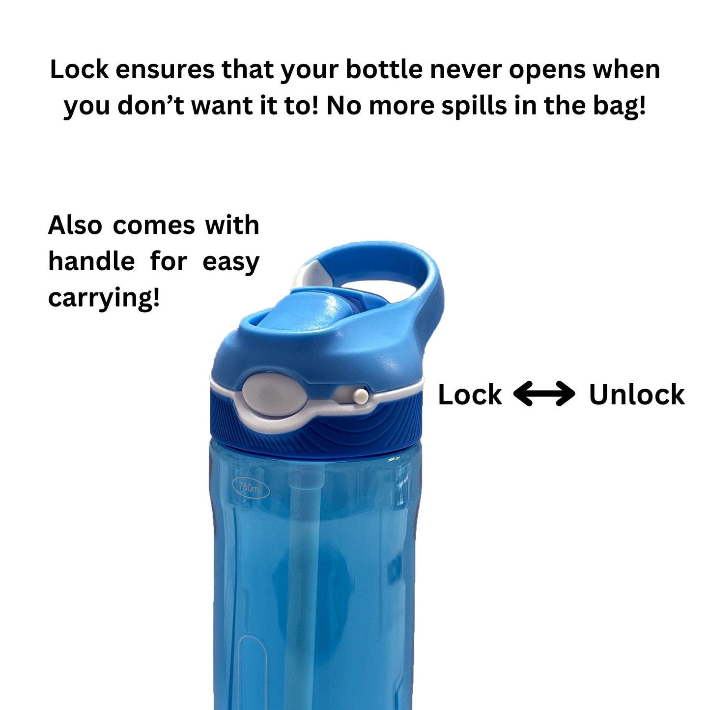 Maya & Friends Tritan Water Bottle - 750ml (Blue)