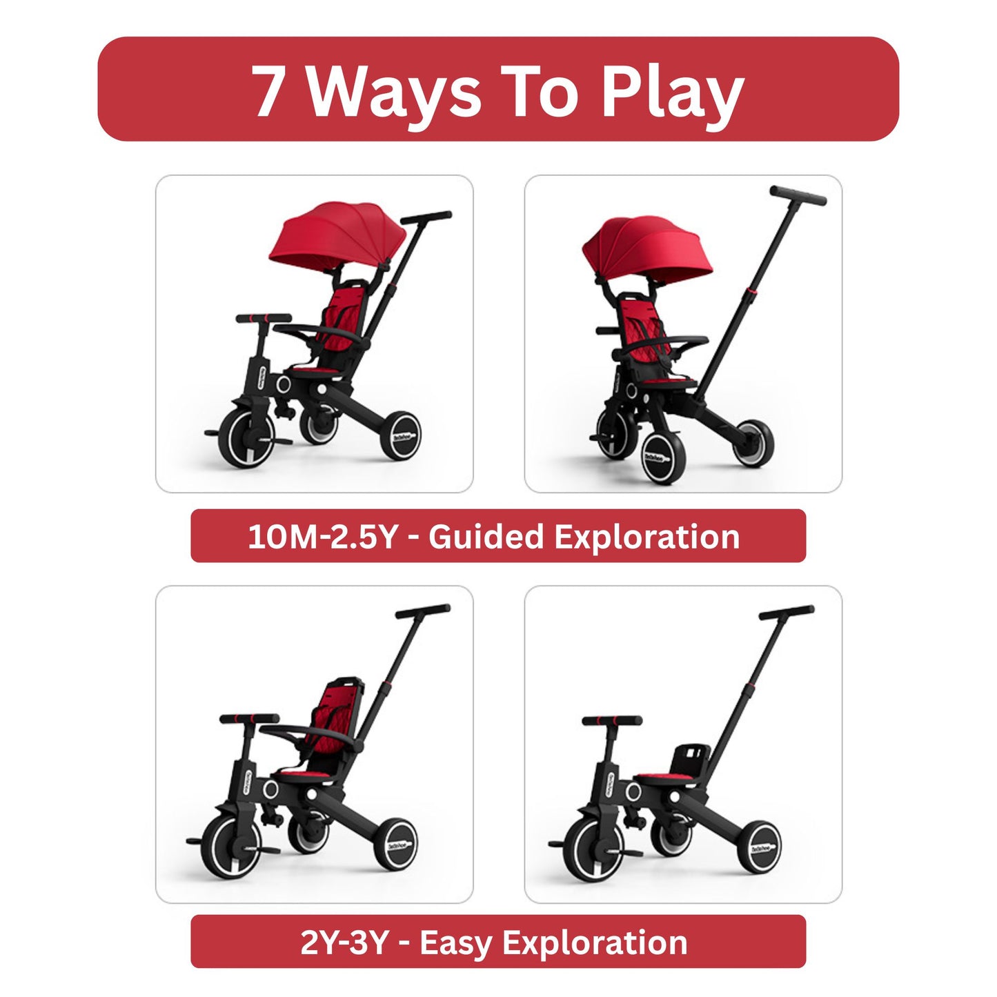 Maya & Friends Adventura 7-In-1 Compact Trike