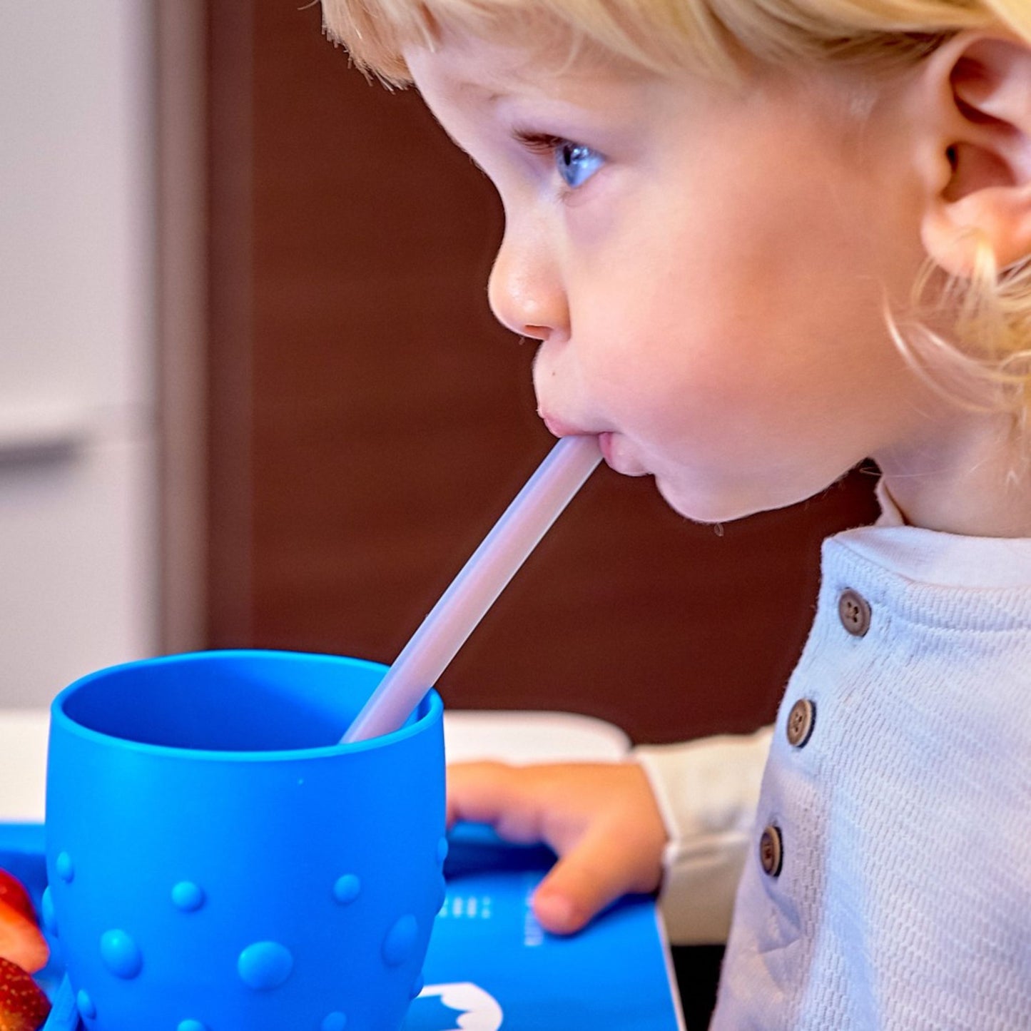 Marcus & Marcus Reusable Silicone Straws & Brush Set