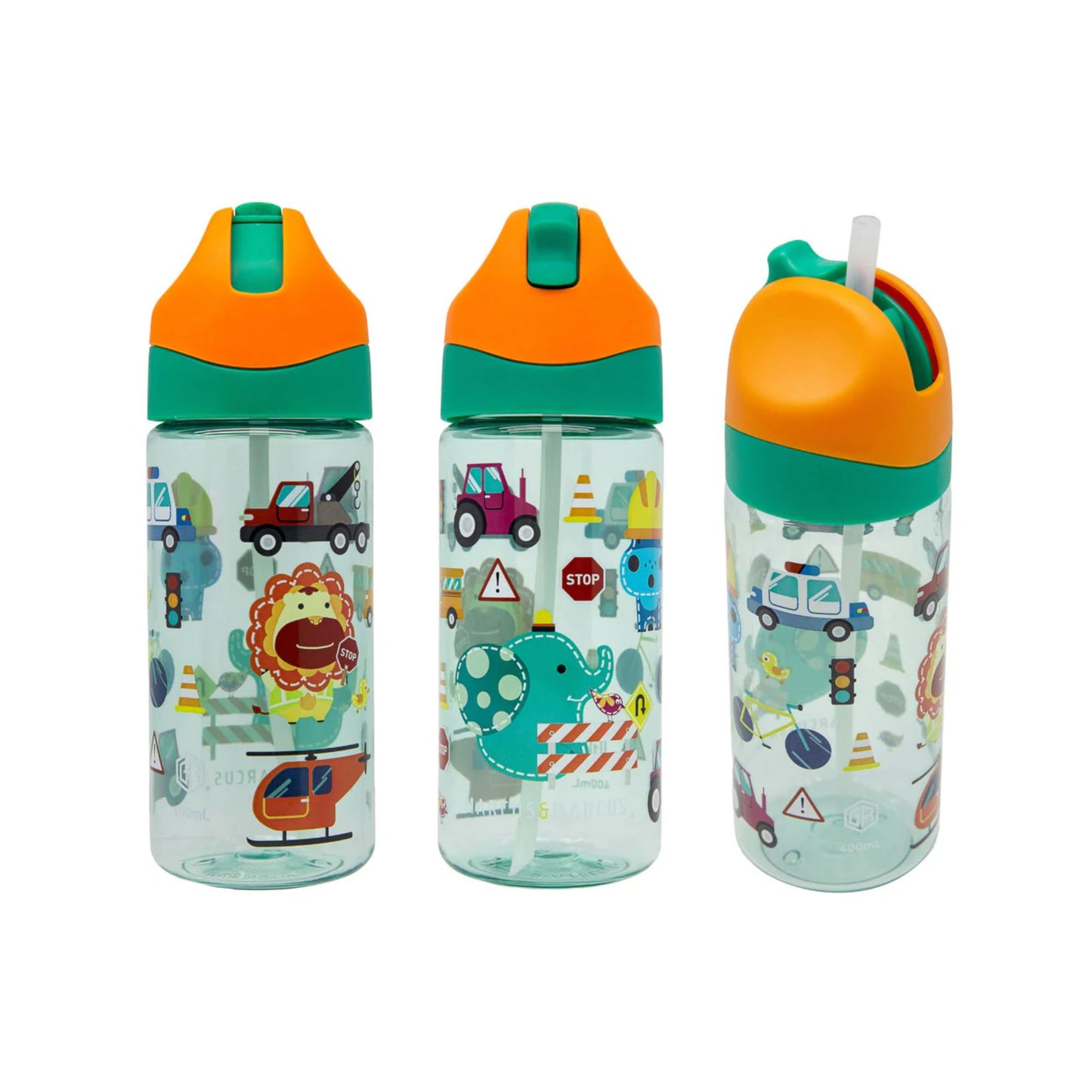 Marcus & Marcus Antibacterial Tritan Straw Bottle (400ml)