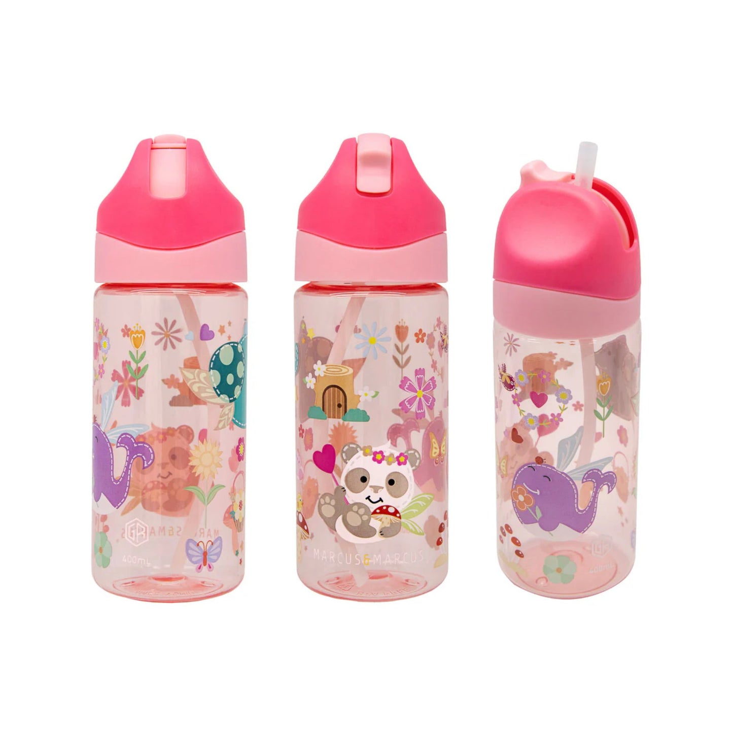 Marcus & Marcus Antibacterial Tritan Straw Bottle (400ml)