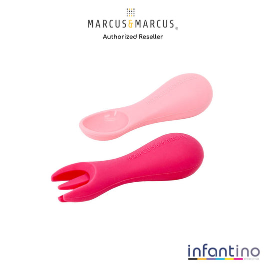 Marcus & Marcus Silicone Palm Grasp Spoon & Fork Set