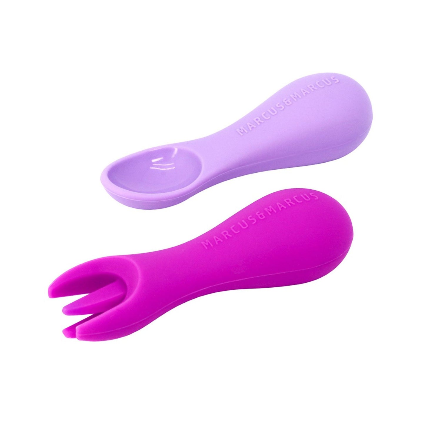 Marcus & Marcus Silicone Palm Grasp Spoon & Fork Set