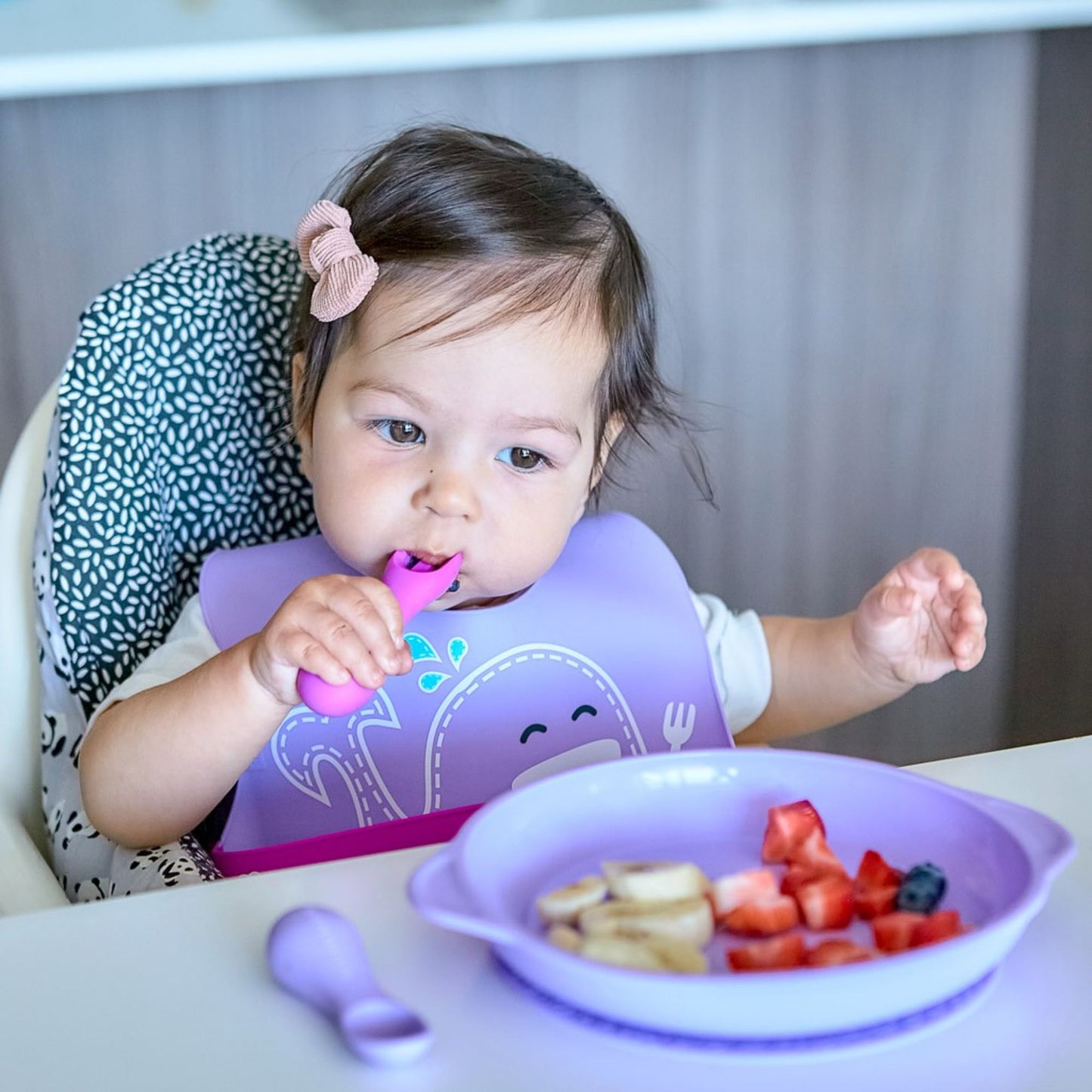 Marcus & Marcus Silicone Palm Grasp Spoon & Fork Set