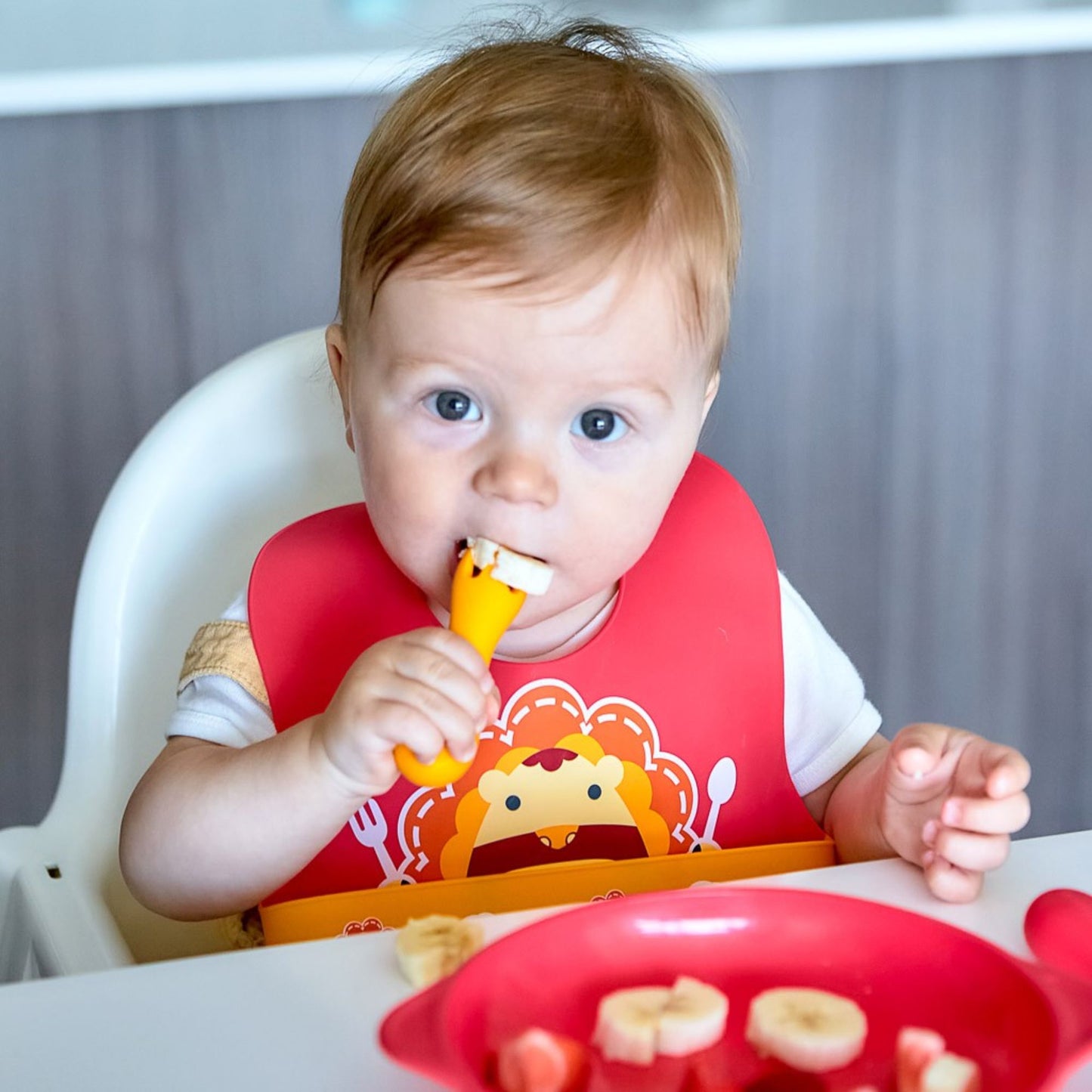 Marcus & Marcus Silicone Palm Grasp Spoon & Fork Set