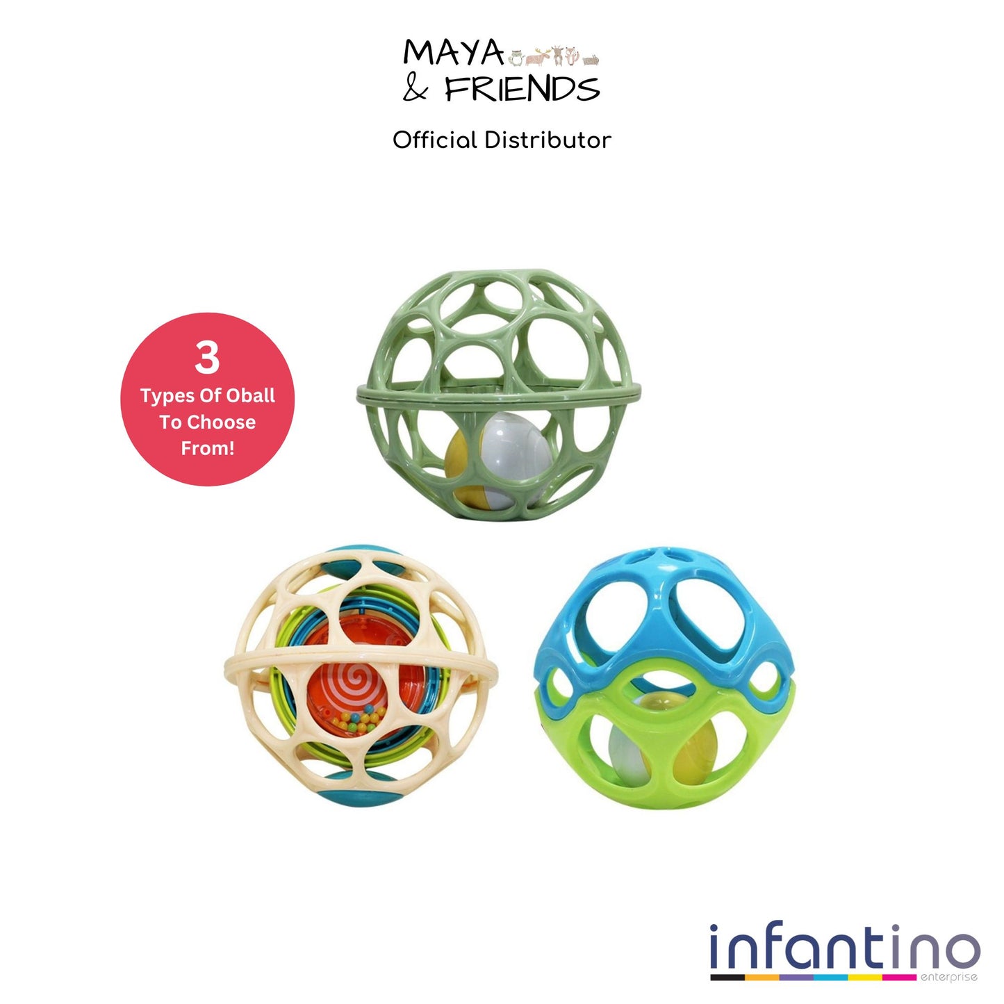 Maya & Friends Easy Grasp Oball (3 Types)