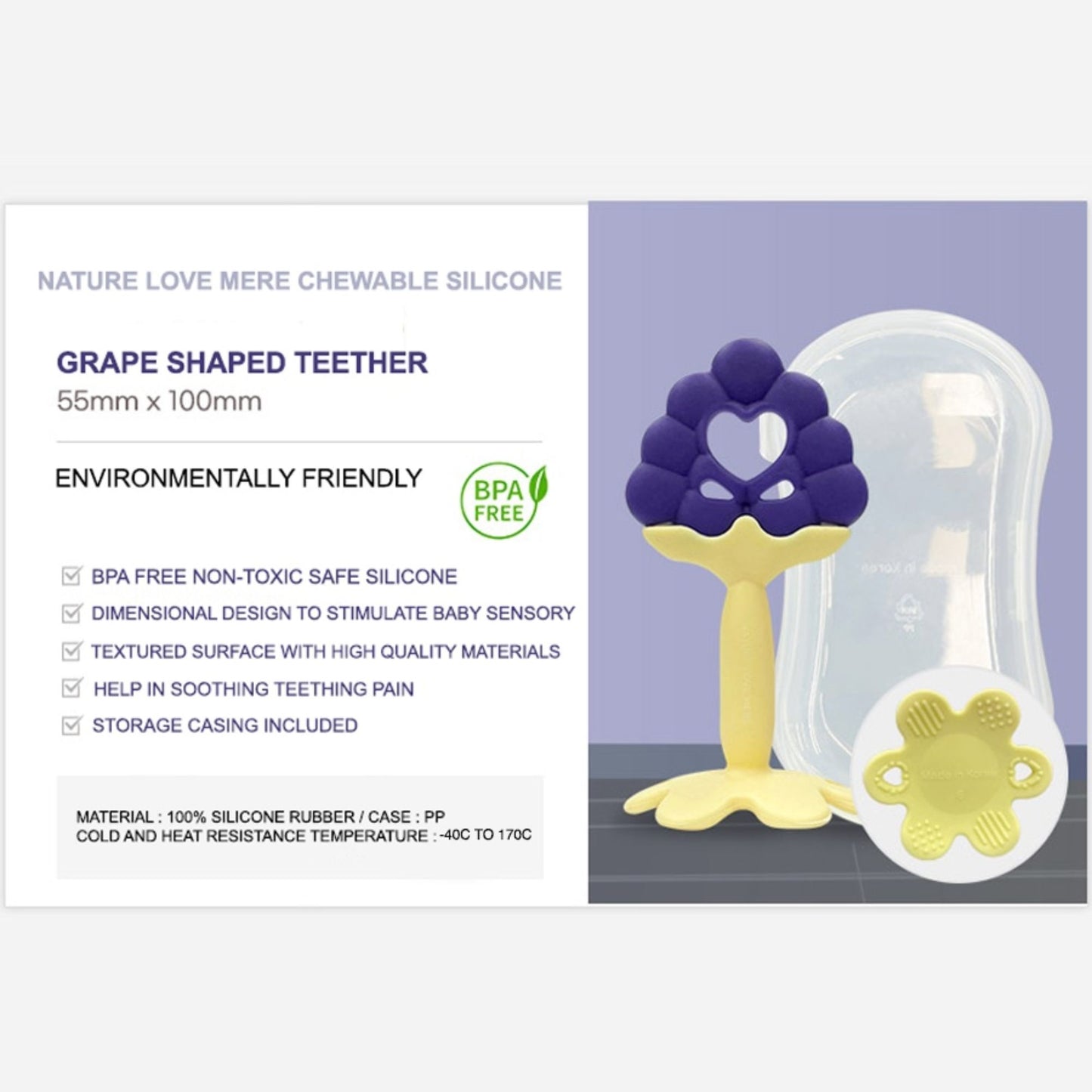Nature Love Mere Korean Platinum Grade Silicone Baby Teether Toy
