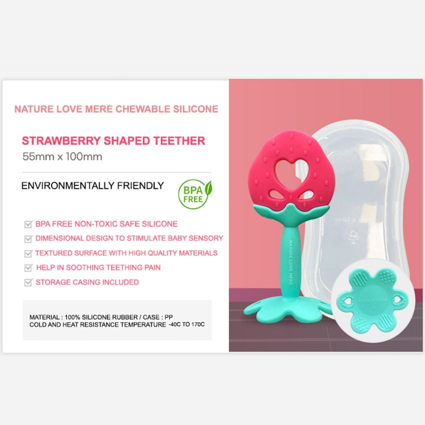 Nature Love Mere Korean Platinum Grade Silicone Baby Teether Toy