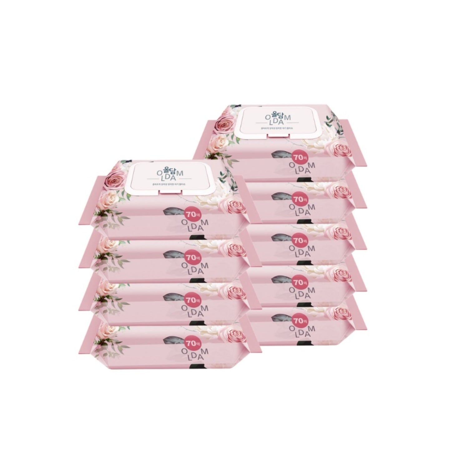 Oldam 올담 Signature Korean Baby Wipes (9 Packs x 70pcs) - Super Duper Thick (80gsm), Super Duper Moist