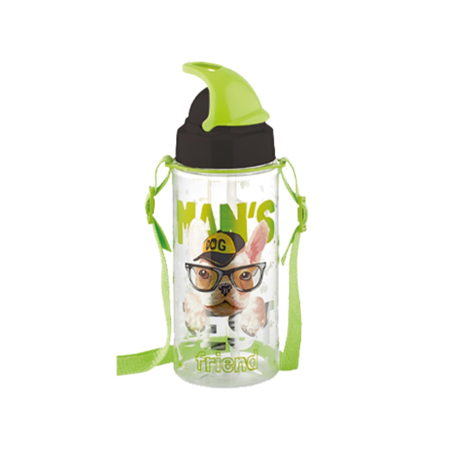 Renga Sonic Tritan Water Bottle With Straw And Shoulder Strap - 500ML