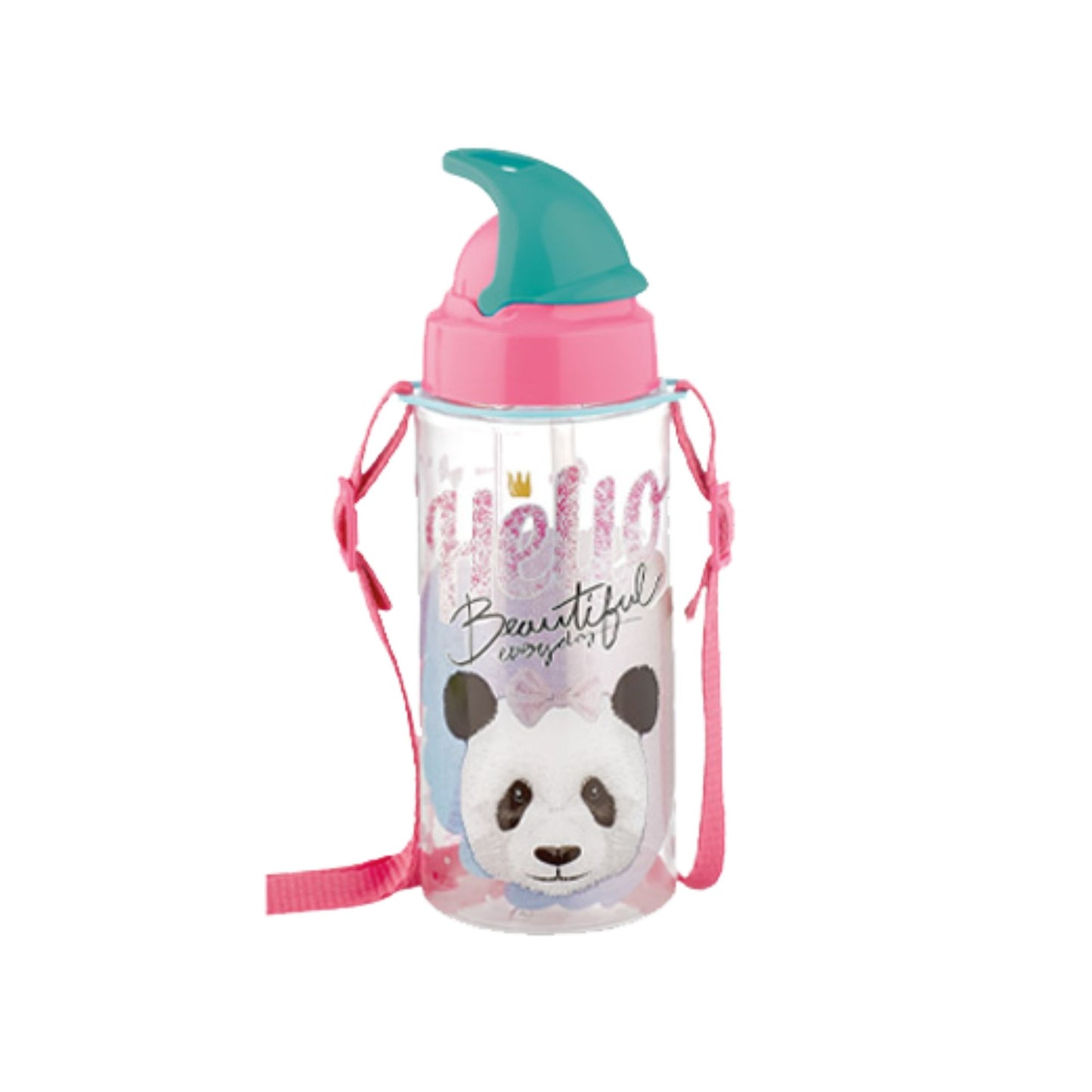 Renga Sonic Tritan Water Bottle With Straw And Shoulder Strap - 500ML