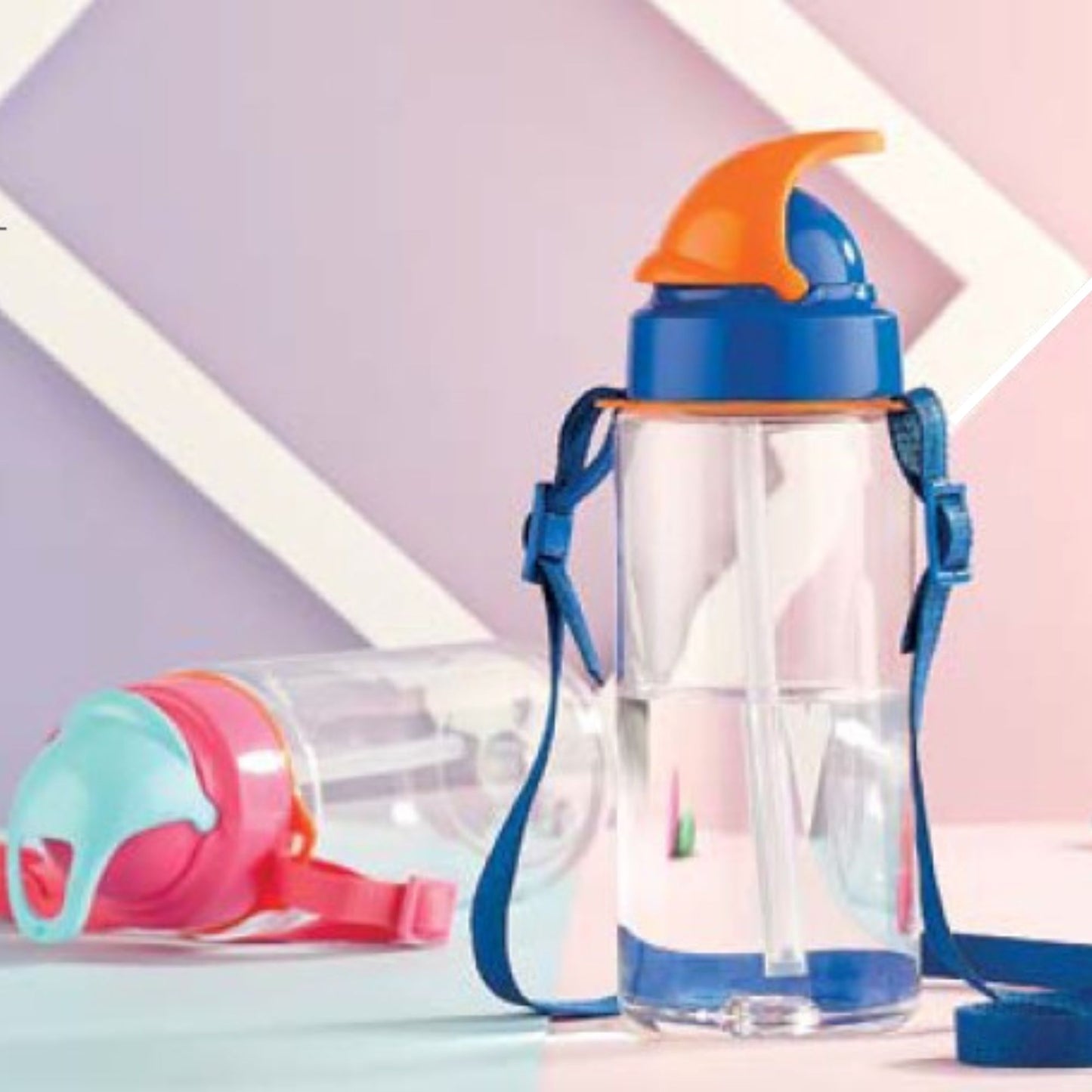 Renga Sonic Tritan Water Bottle With Straw And Shoulder Strap - 500ML