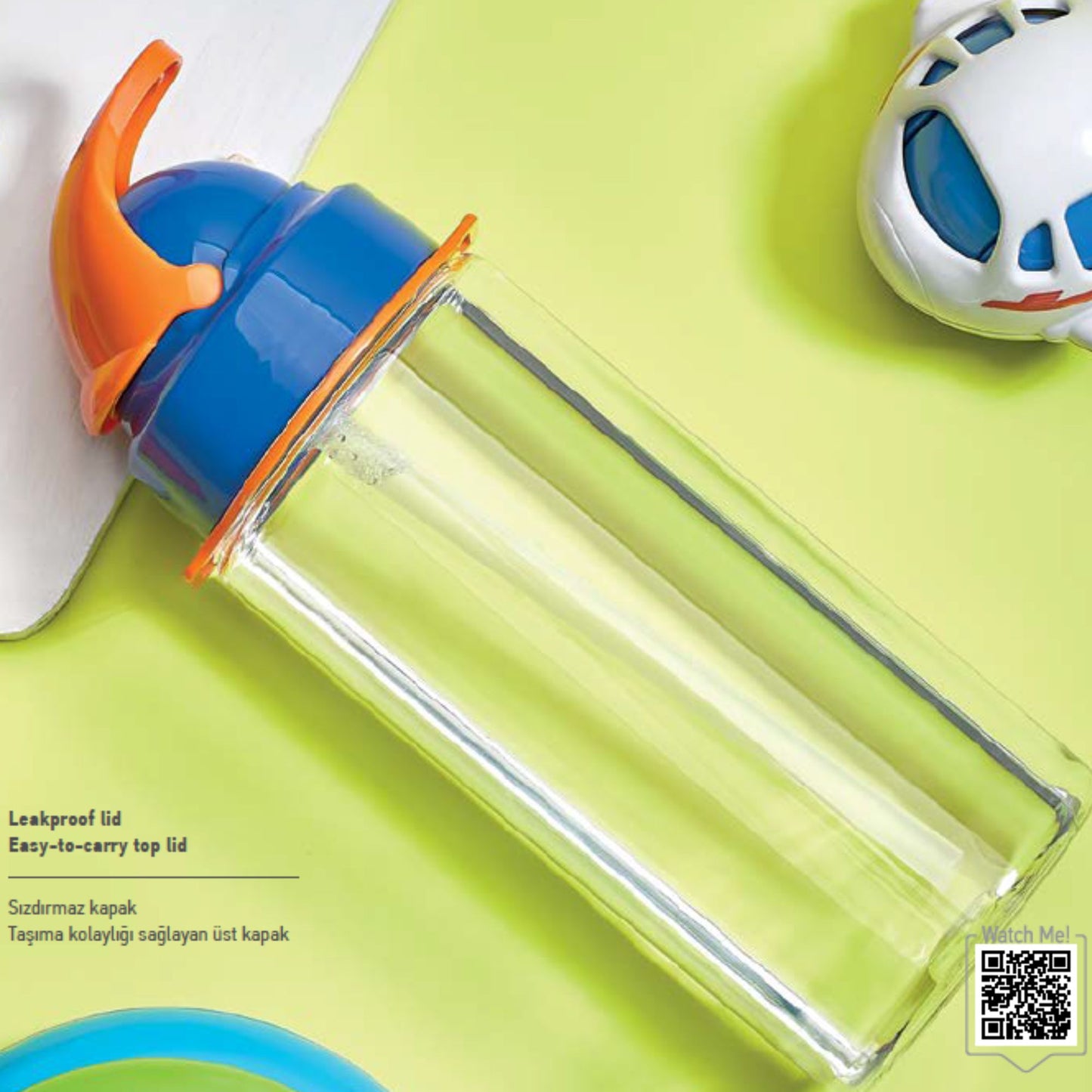 Renga Sonic Tritan Water Bottle With Straw And Shoulder Strap - 500ML