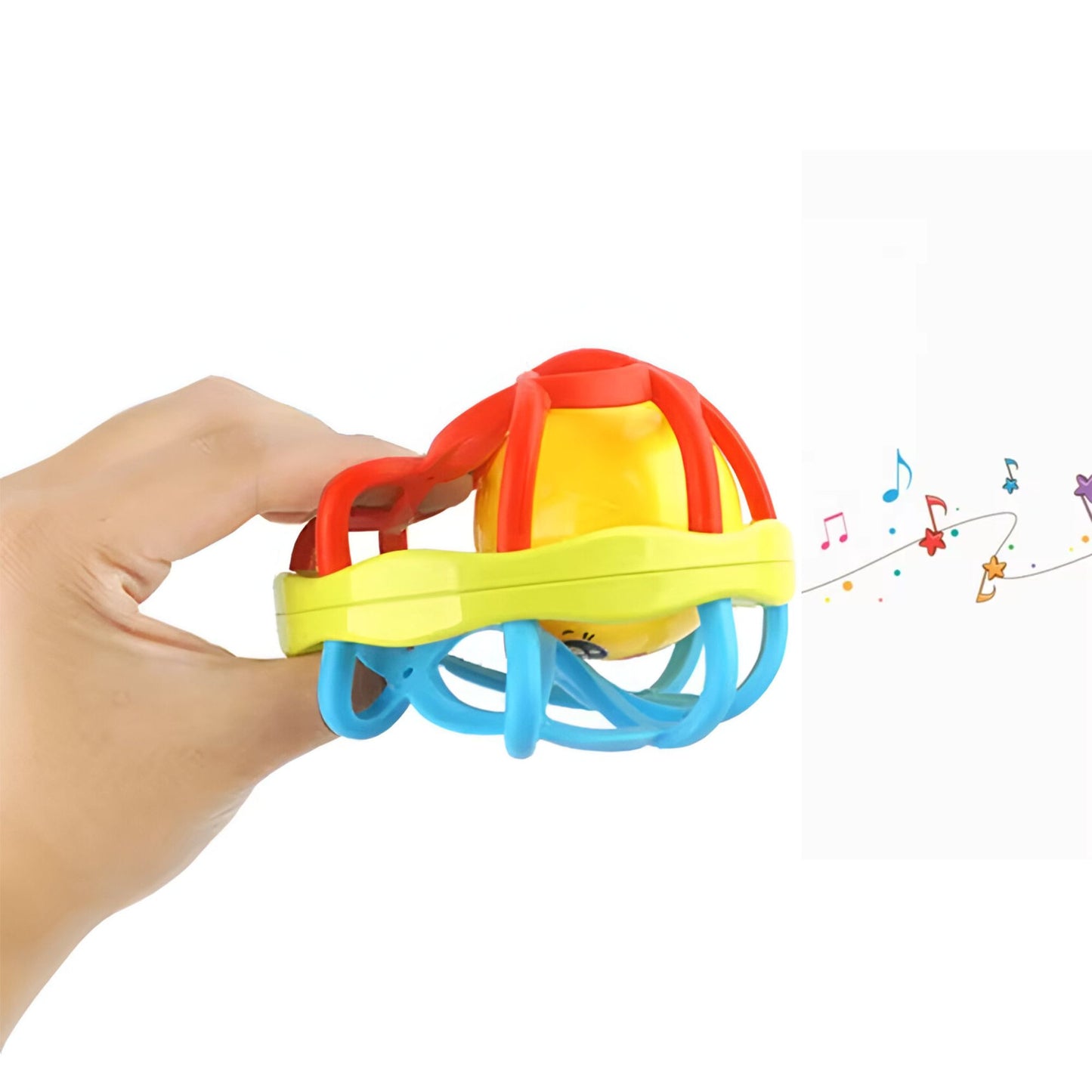 Maya & Friends Grip & Play Oball With Rattle (Assorted Colours)