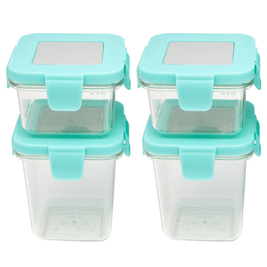 Marcus & Marcus Tritan Air Tight Container - 4oz x 2pcs + 8oz x 2pcs
