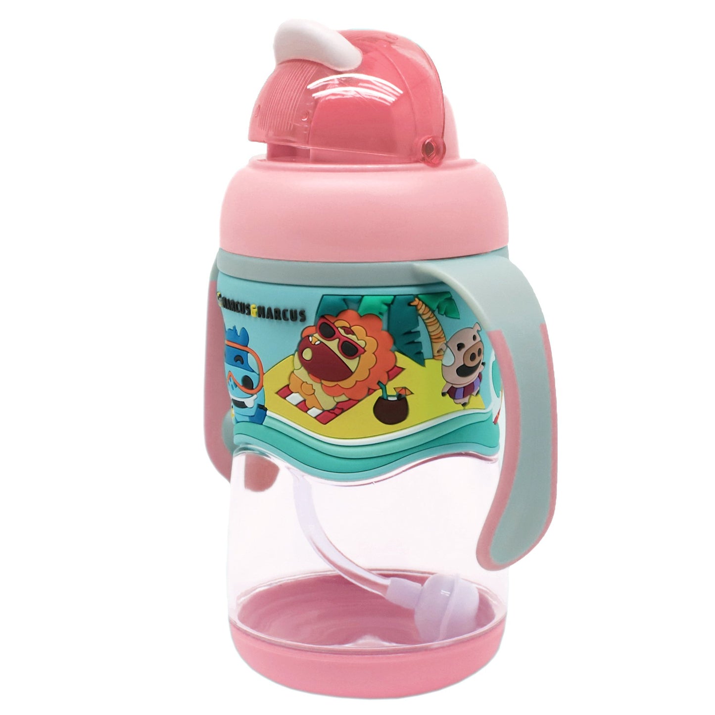 Marcus & Marcus 2-stage Tritan Straw Bottle - Pink