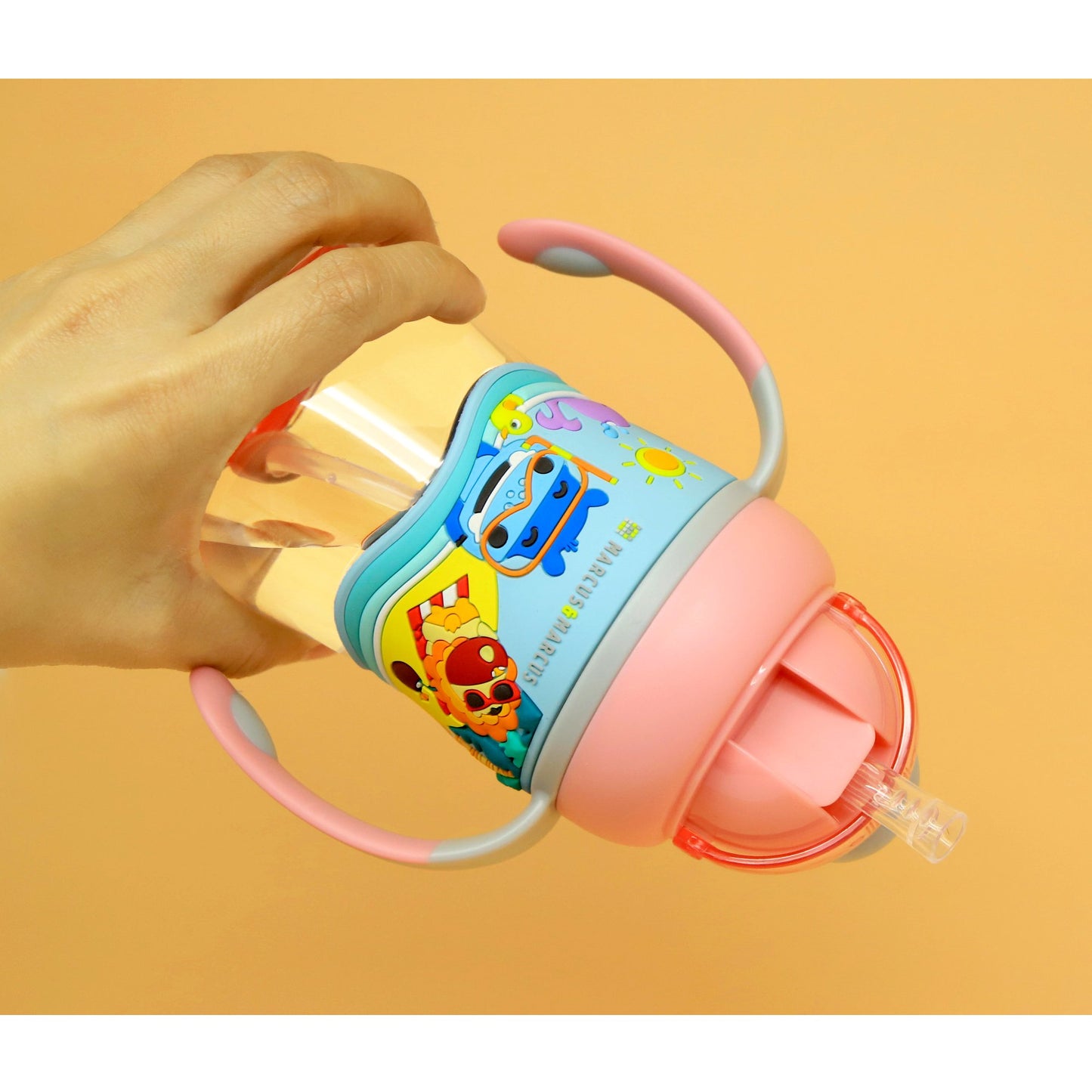 Marcus & Marcus 2-stage Tritan Straw Bottle - Pink