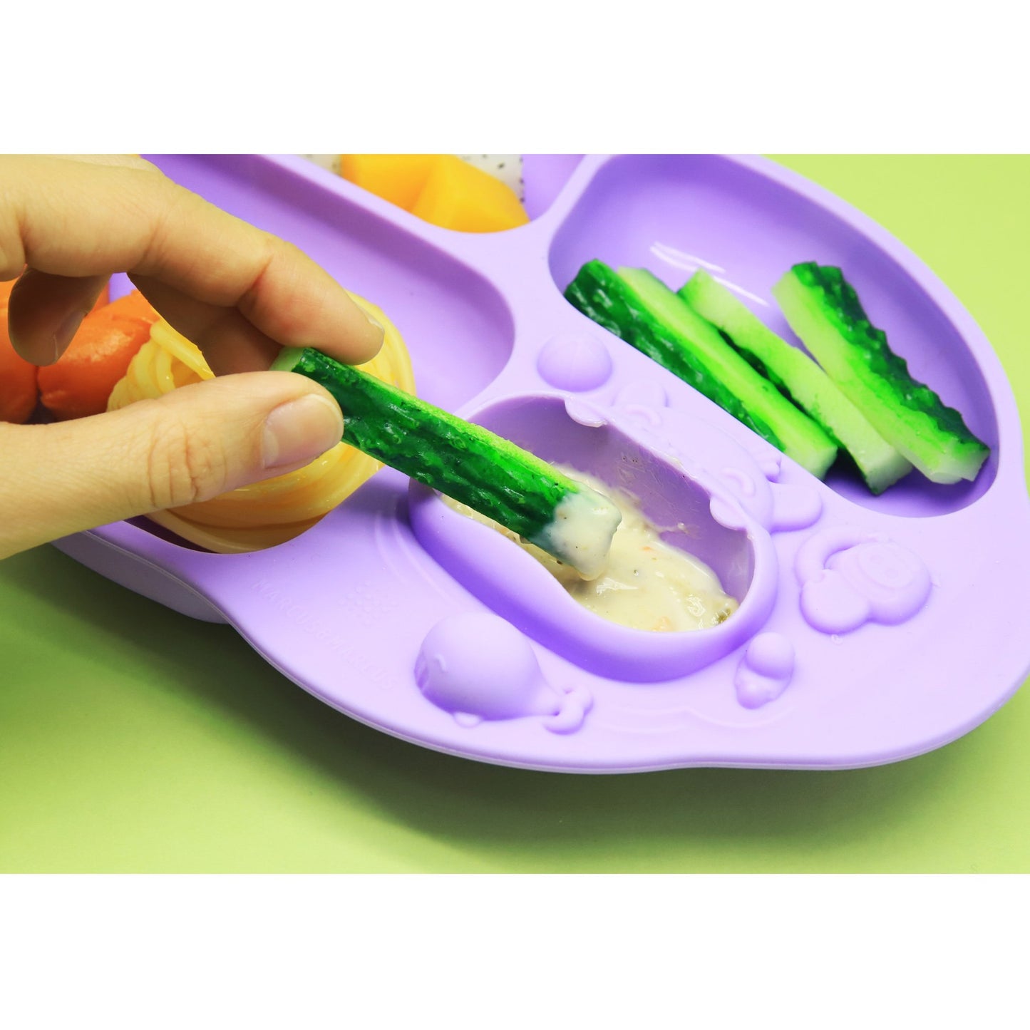 Marcus & Marcus Yummy Dips Suction Divided Plate
