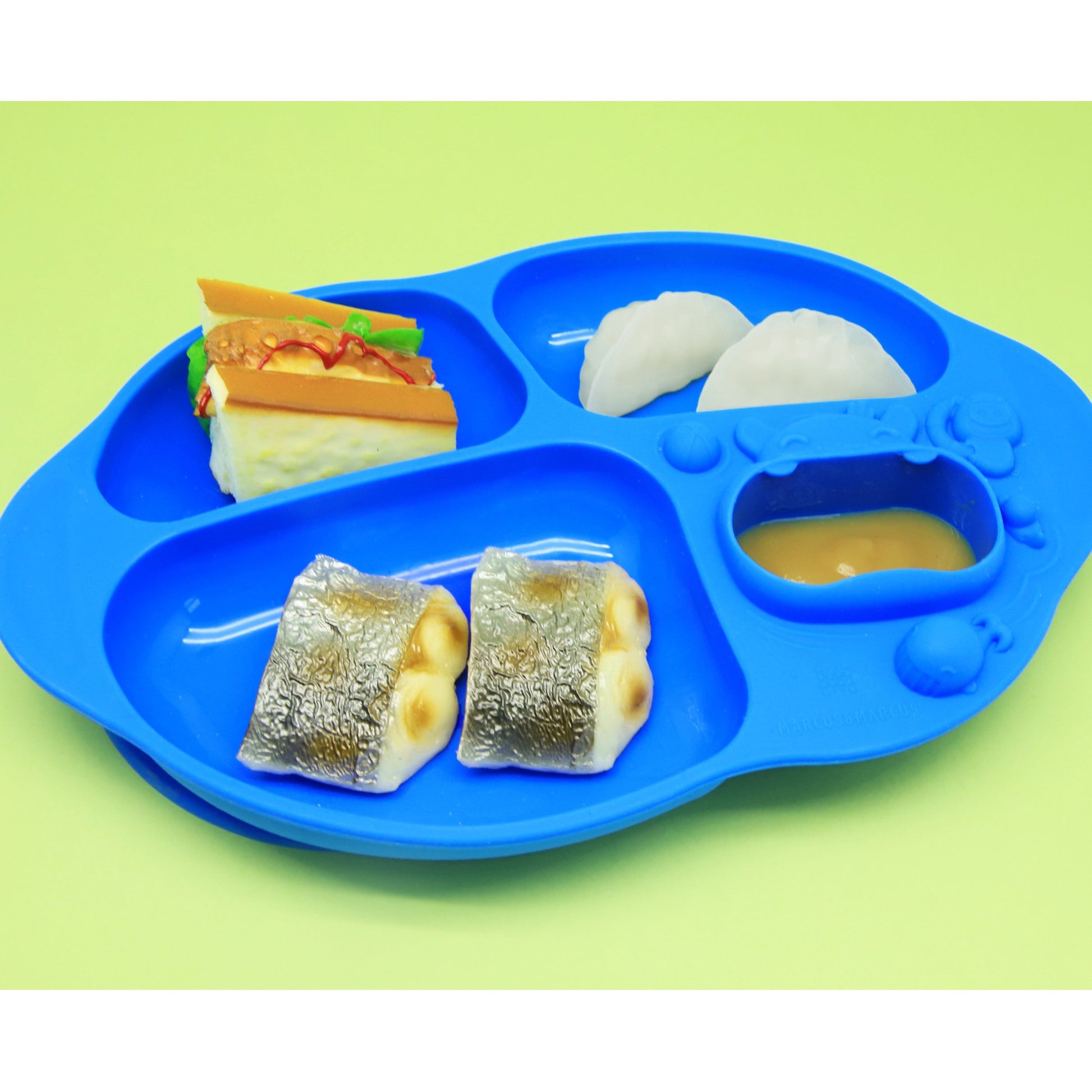 Marcus & Marcus Yummy Dips Suction Divided Plate