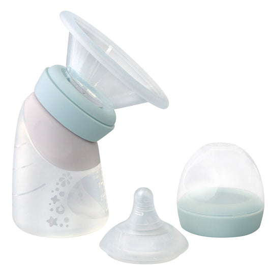 Marcus & Marcus Silicone Angled Feeding Bottle & Breast Pump