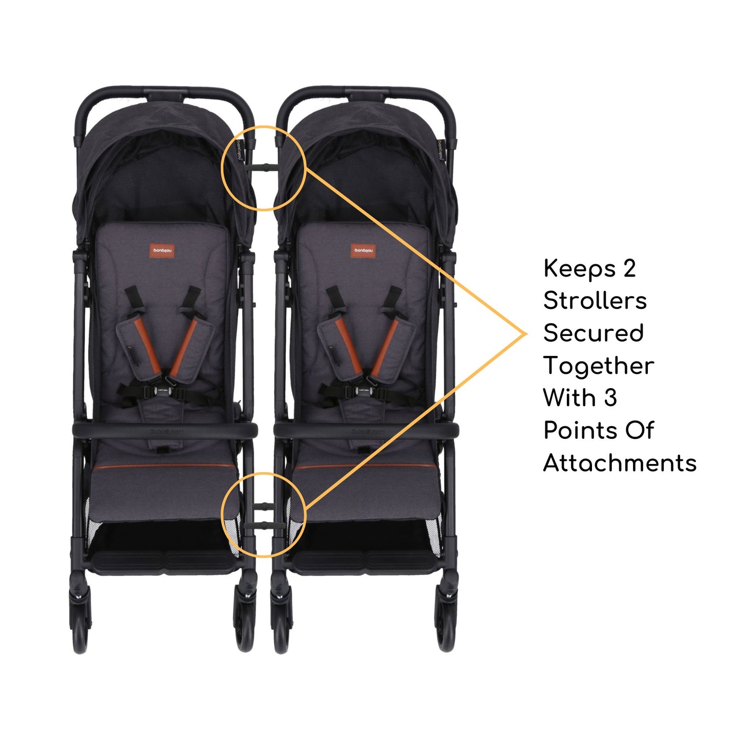 Bonbijou Twin Stroller Adaptor Set (3pcs)