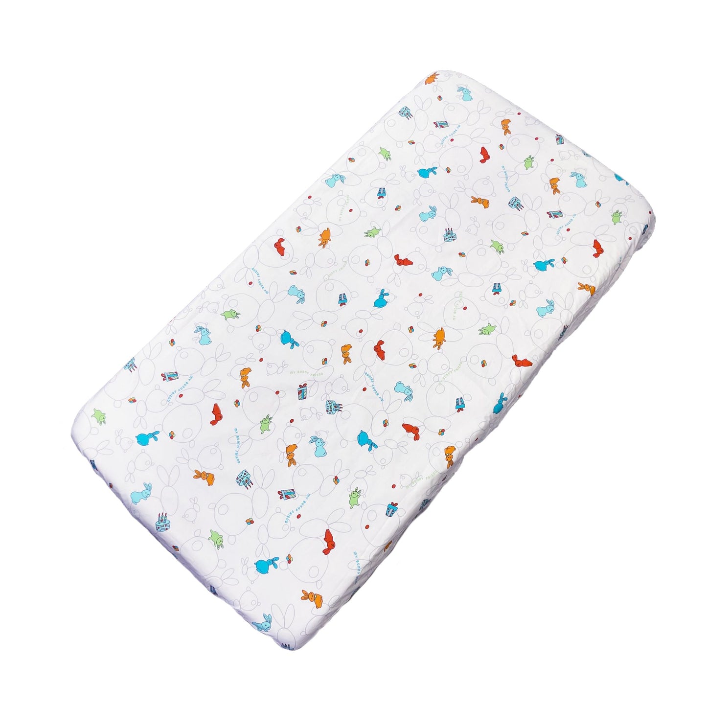 My Bunny Friend Fitted Sheet For Baby Mattress (Bunny Party)