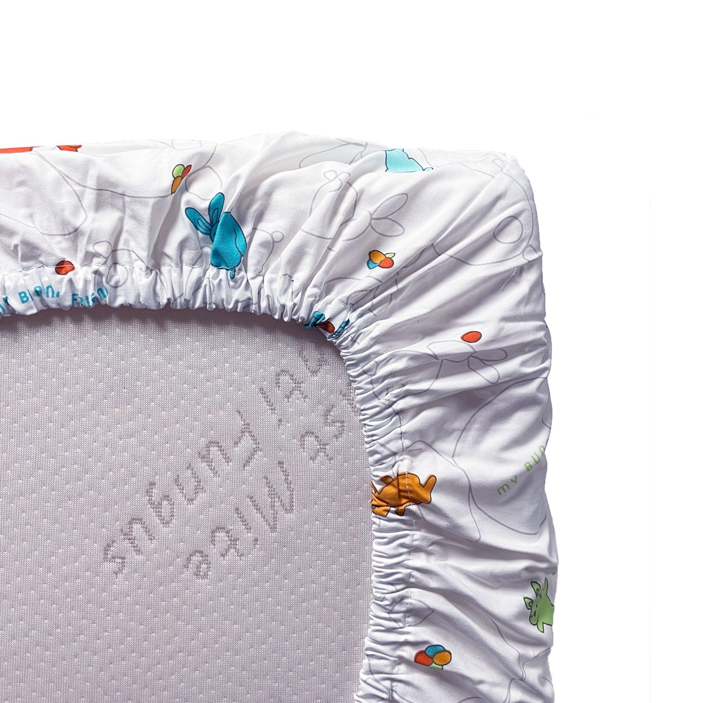 My Bunny Friend Fitted Sheet For Baby Mattress (Bunny Party)