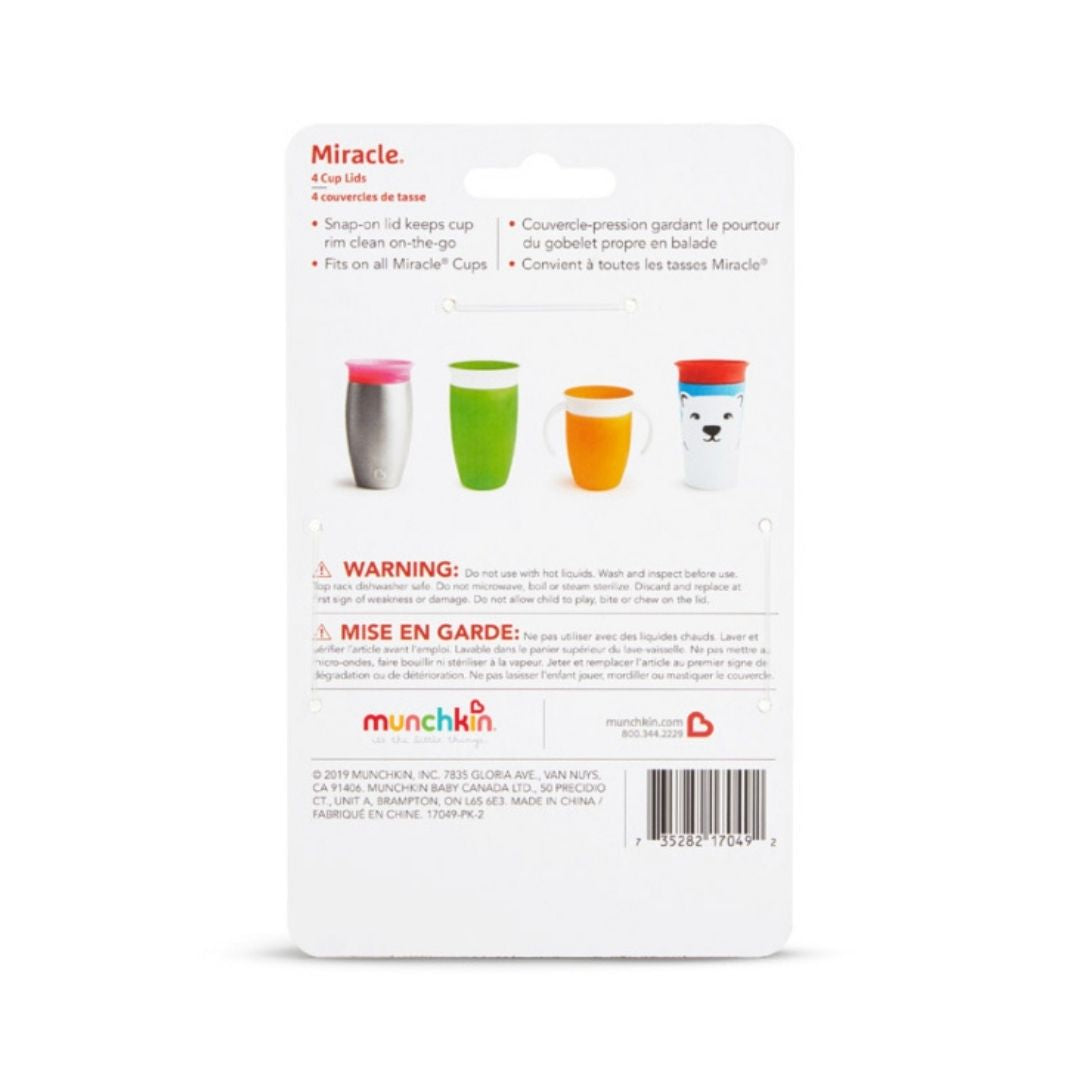 Munchkin Miracle ® Cup Lids - 4pk