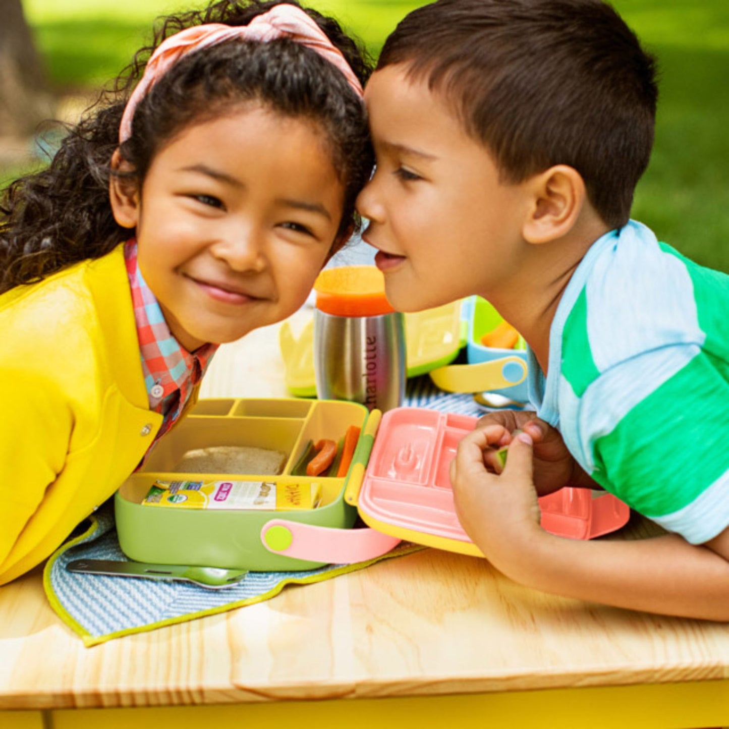 Child-Friendly Munchkin Lunch Bento Box with Utensils