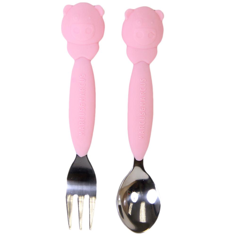 Marcus & Marcus Spoon & Fork Set - Piggy