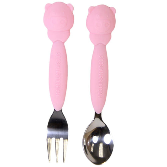 Marcus & Marcus Spoon & Fork Set - Piggy