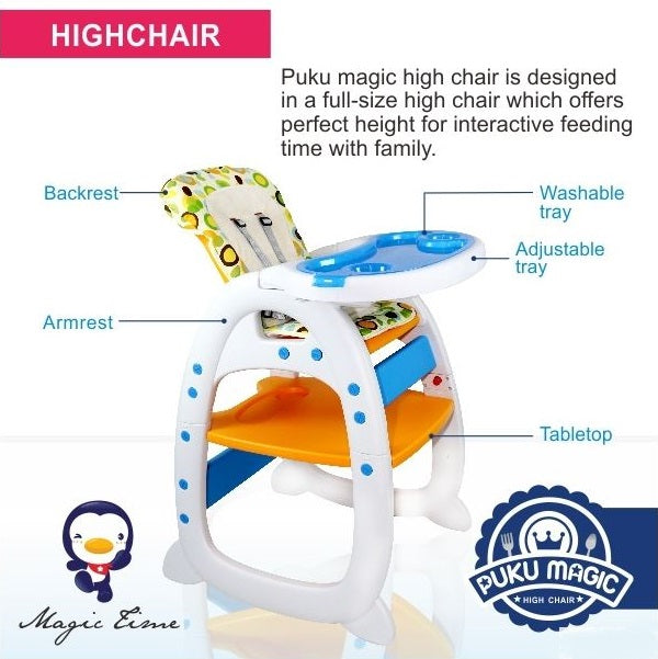 Puku 2in1 Magic High Chair