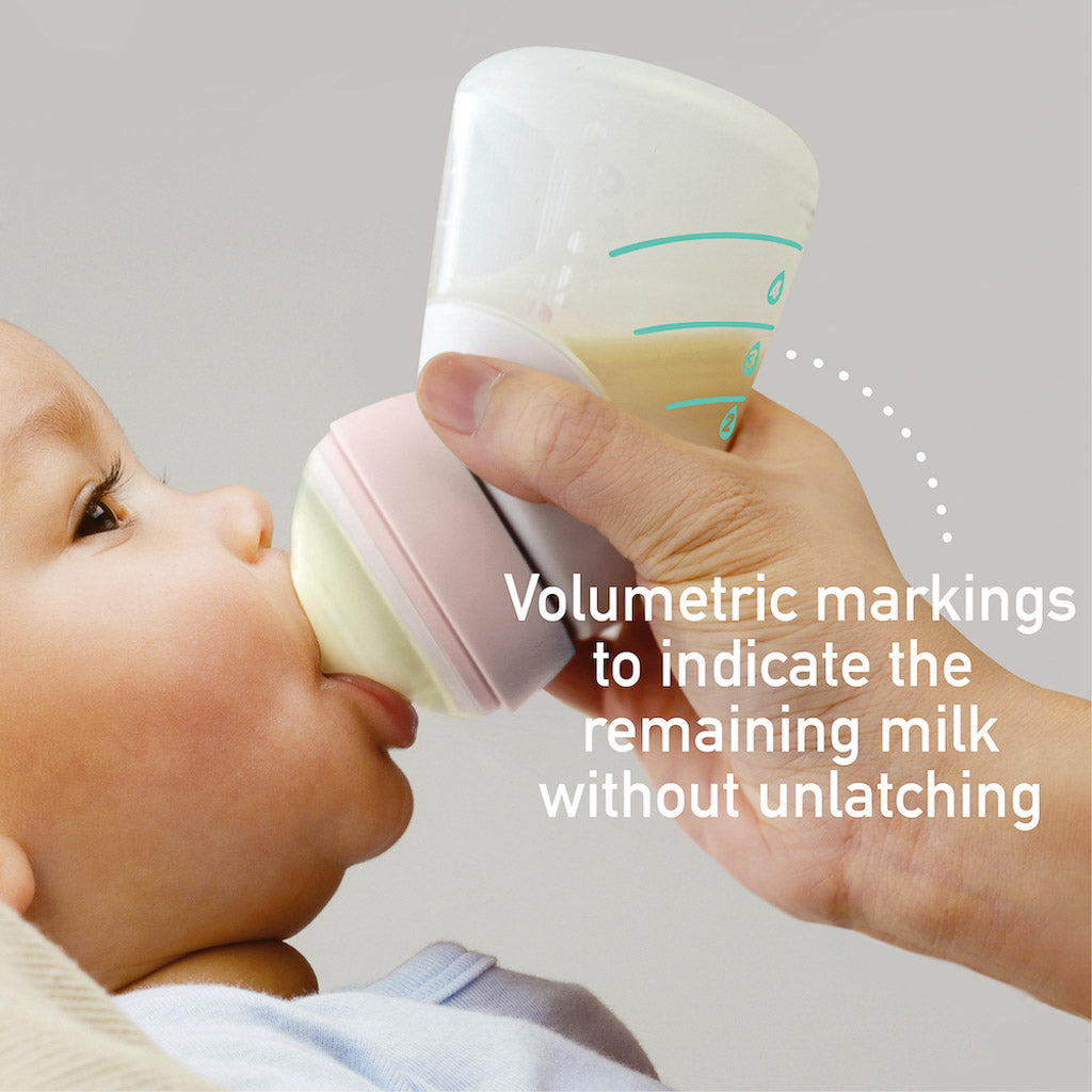 Marcus & Marcus Silicone Angled Feeding Bottle & Breast Pump