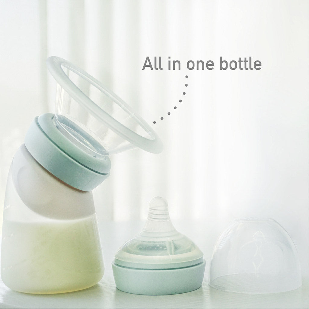Marcus & Marcus Silicone Angled Feeding Bottle & Breast Pump