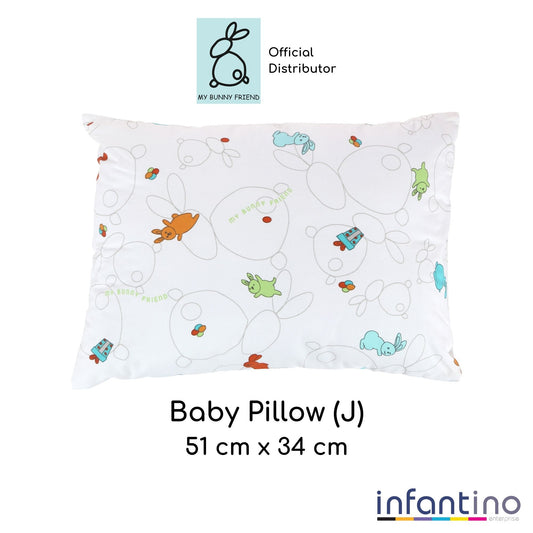 My Bunny Friend Baby Pillow - J (Bunny Party)