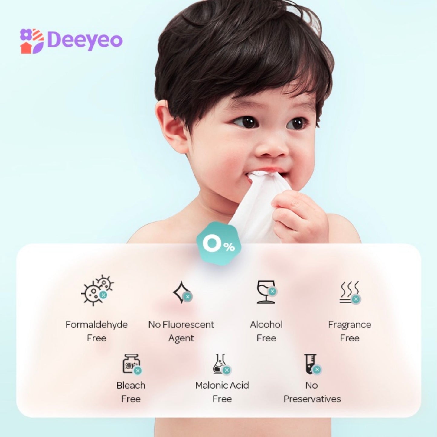 Deeyeo Small Gentle Degradable Wet Wipes (48pcs per pack)