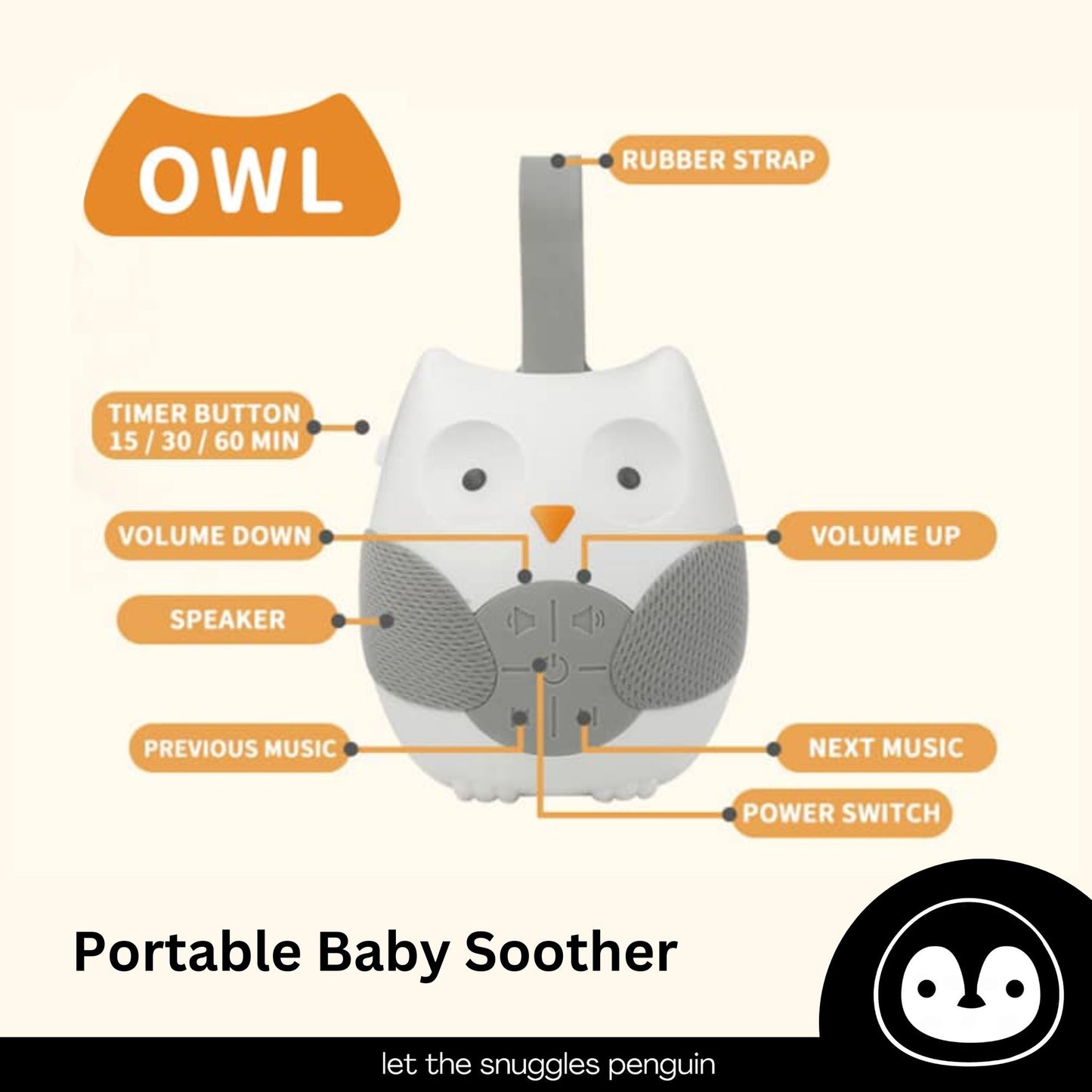 Little Minutes Portable Owl Baby Soother