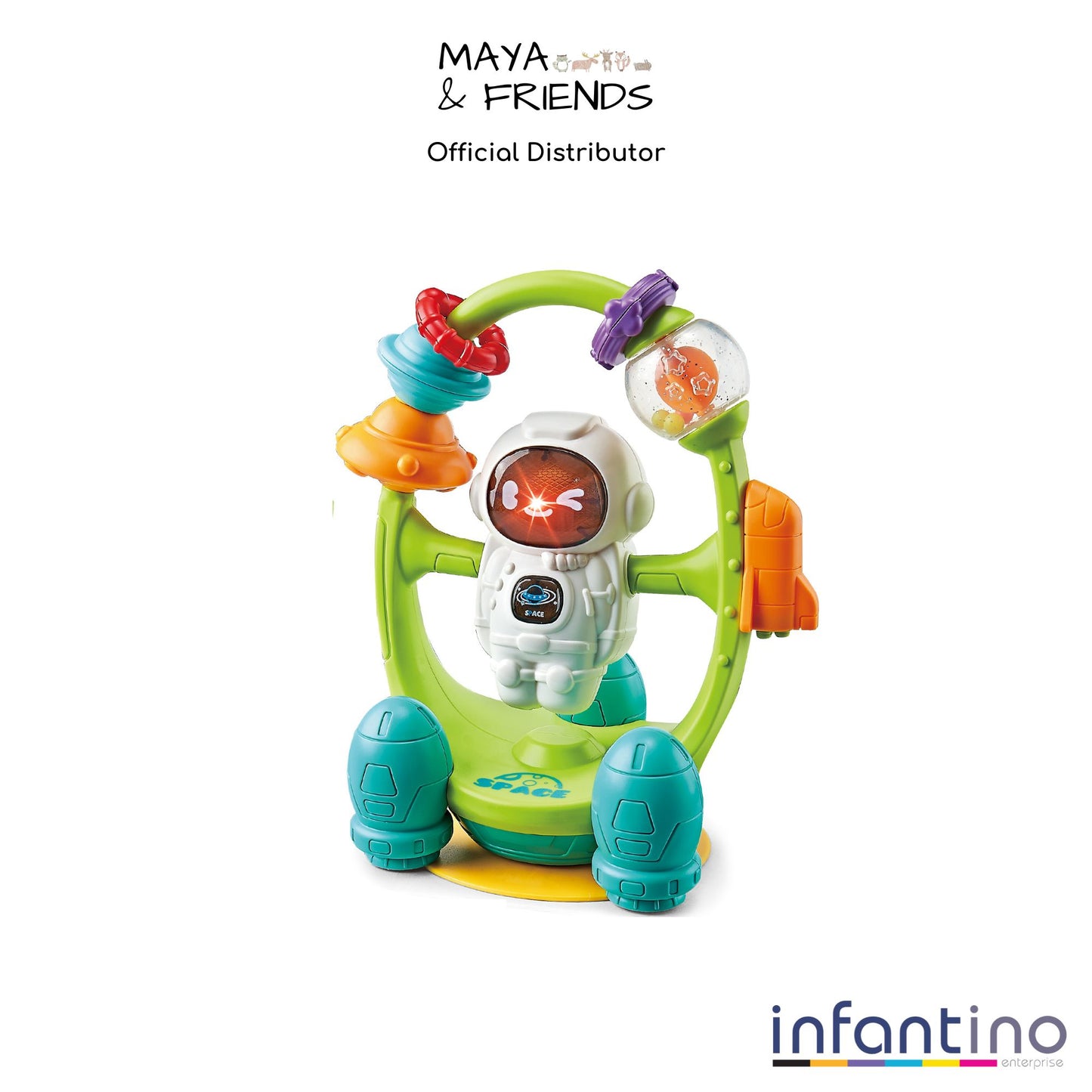 Maya & Friends Astronaut Table Rattle With Suction