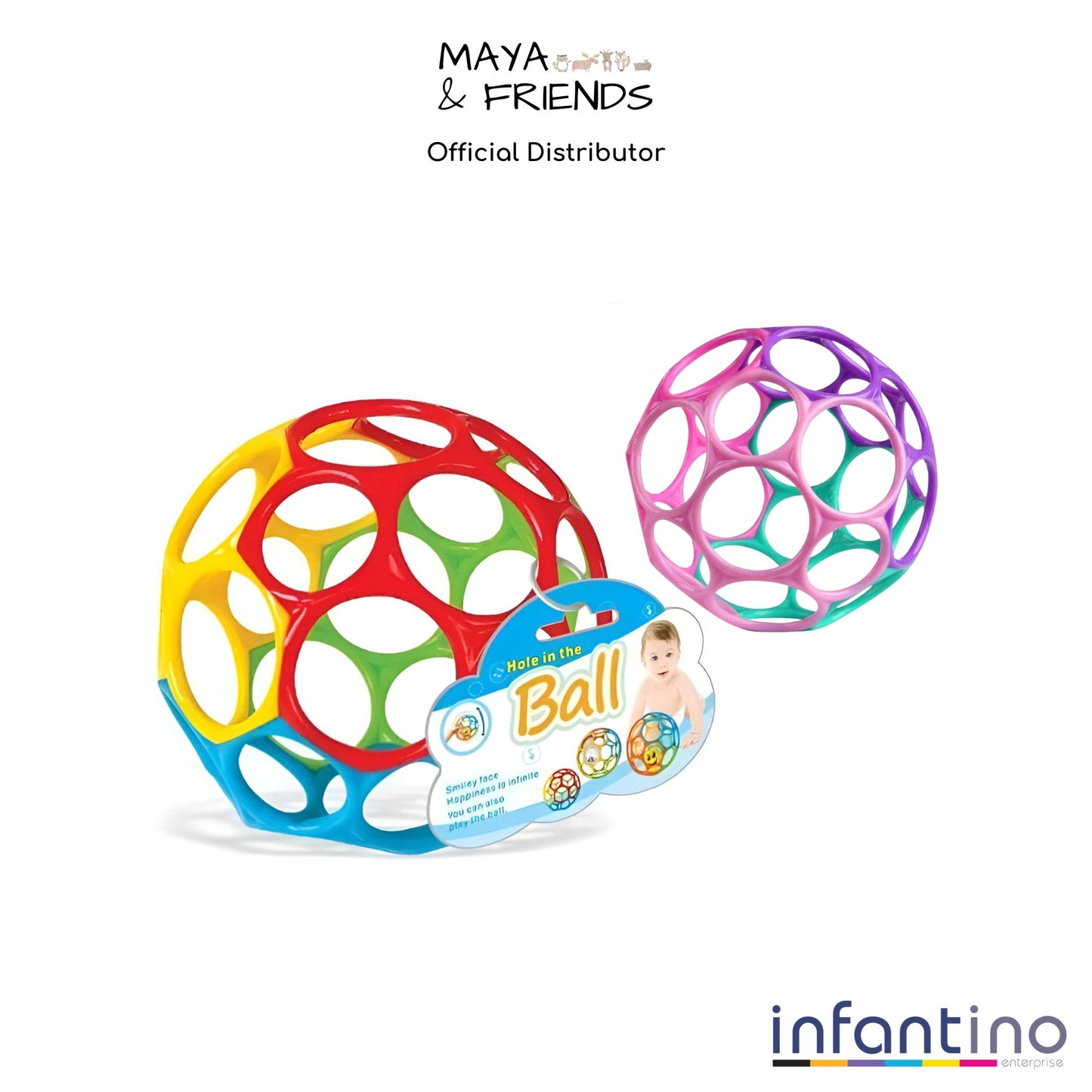 Maya & Friends Classic Soft Easy Grasp Oball (Assorted Colours)