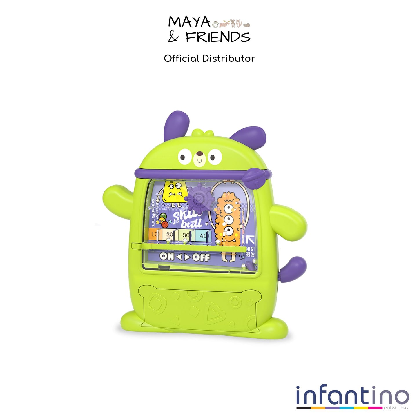 Maya & Friends Mini Handheld Pinball Game (Assorted Colours)