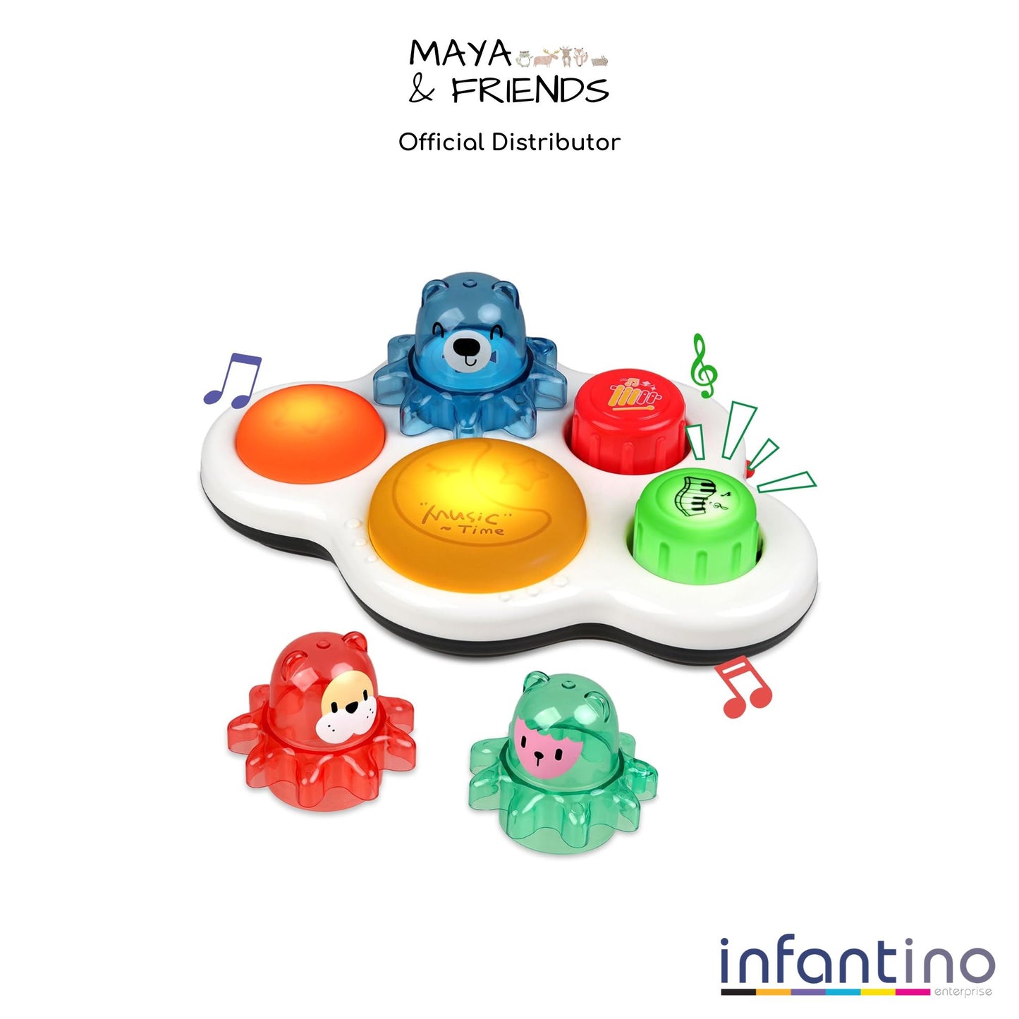 Maya & Friends Baby Musical Light Up Drum Set