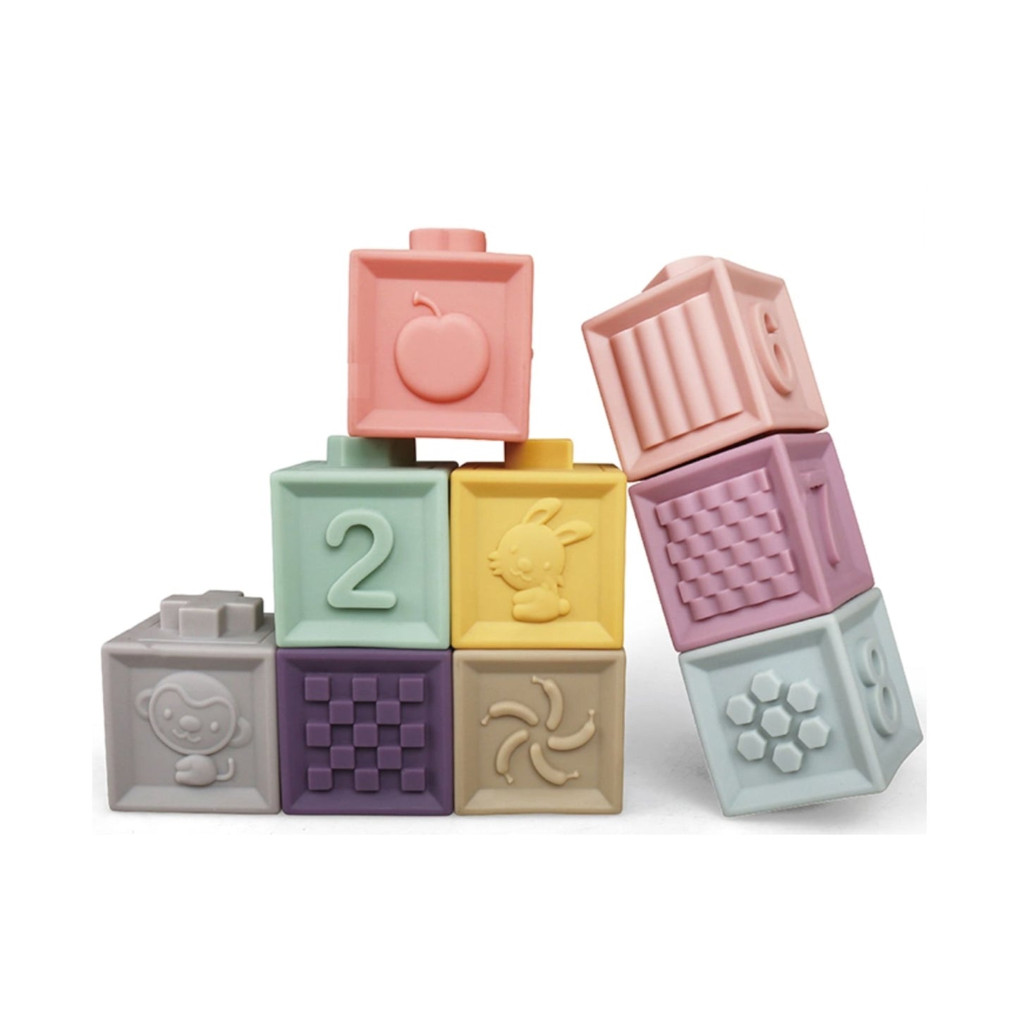 Maya & Friends Baby Soft Textured Building Block Set