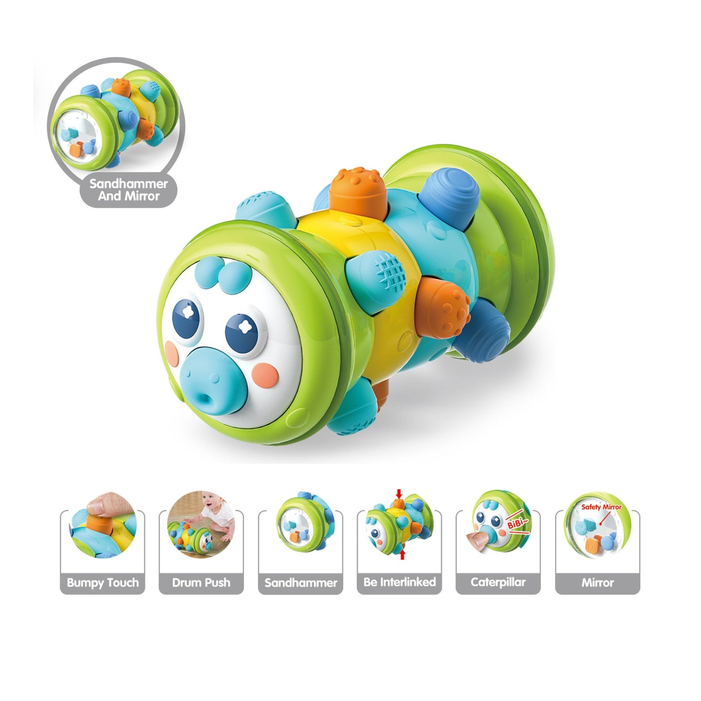 Maya & Friends Caterpillar Roller Toy