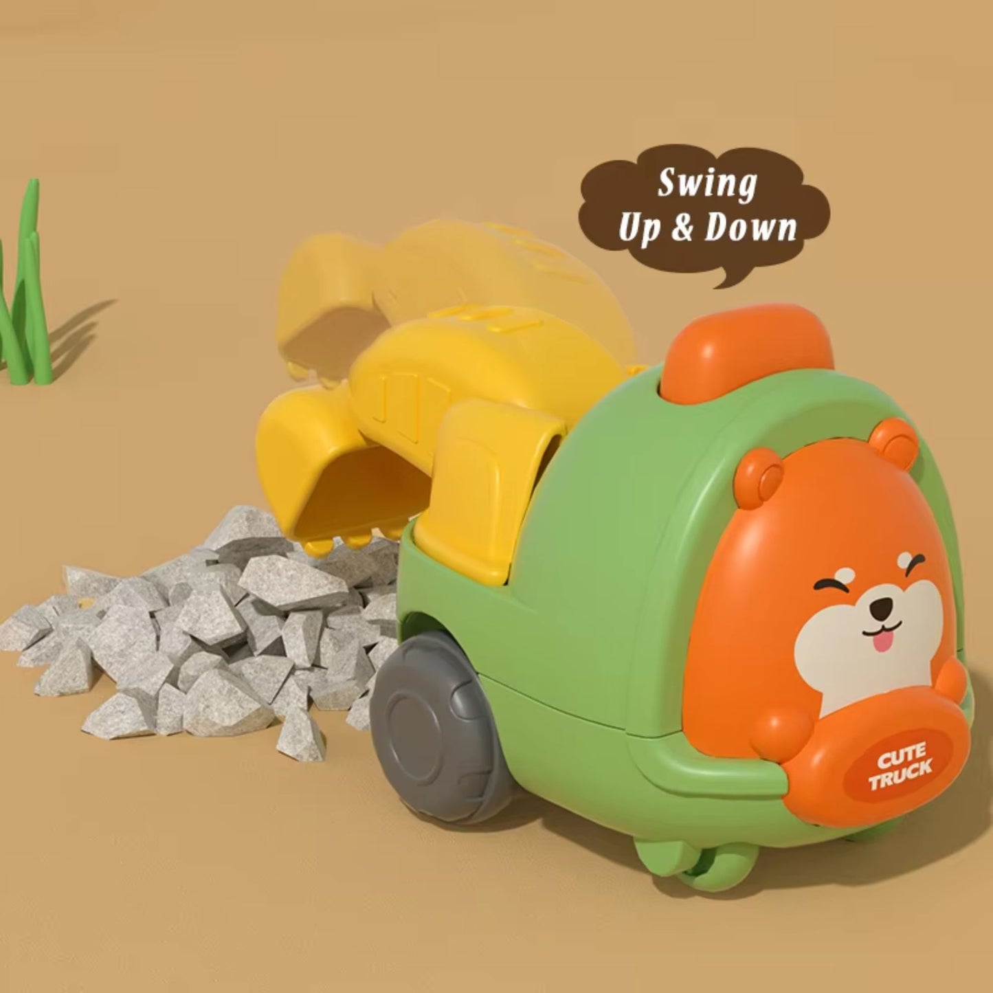 Maya & Friends Cute Animal Toy Construction Vehicles (4pcs)