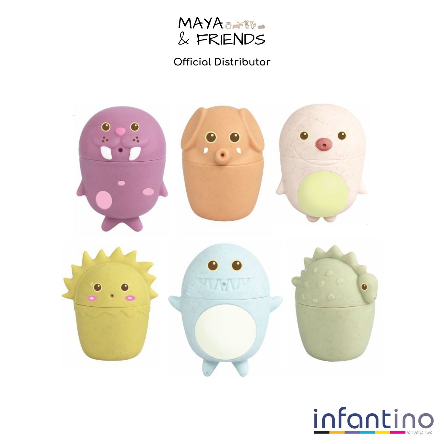 Maya & Friends Bio 6pcs Bath Squirts