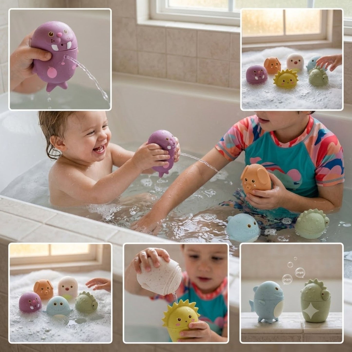 Maya & Friends Bio 6pcs Bath Squirts