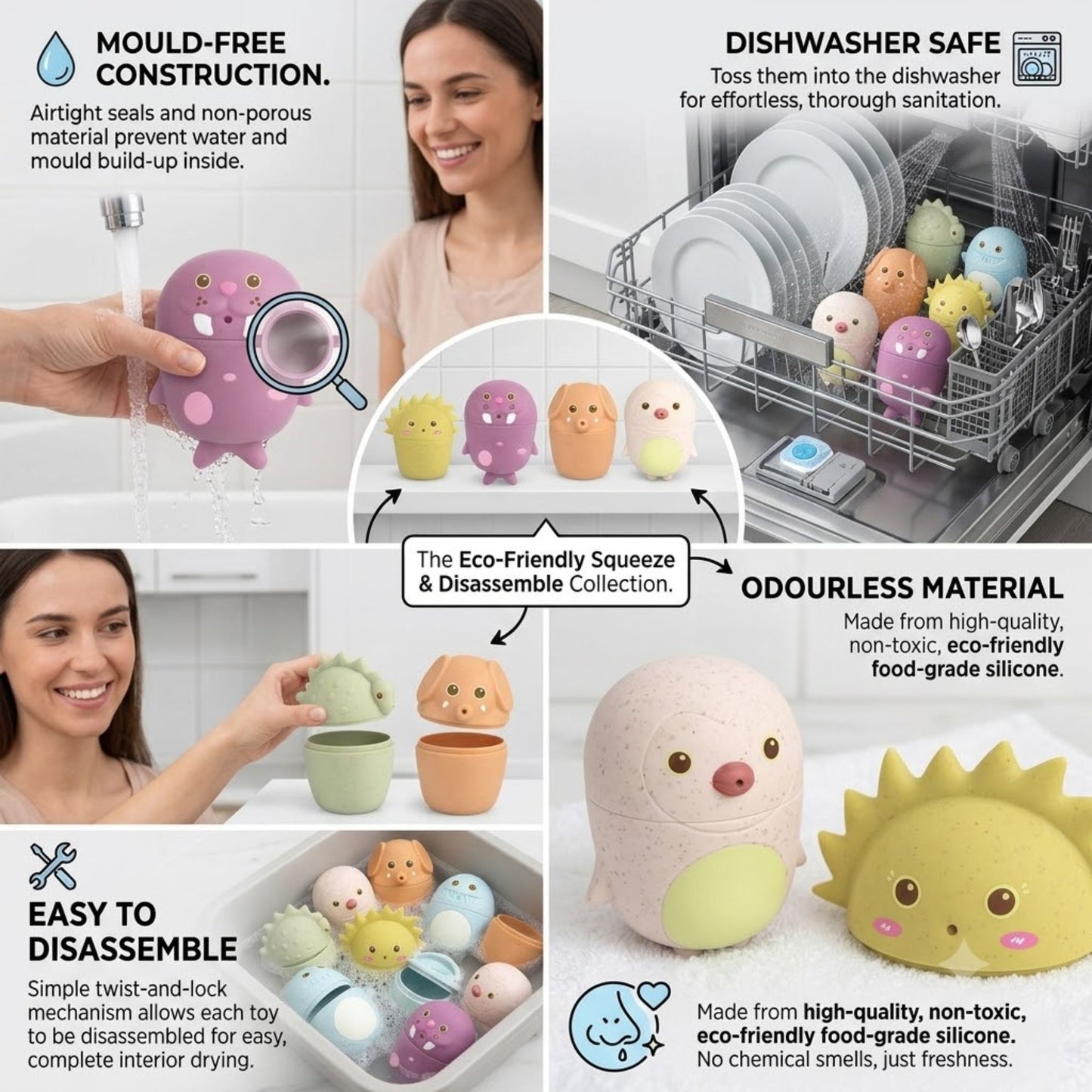 Maya & Friends Bio 6pcs Bath Squirts
